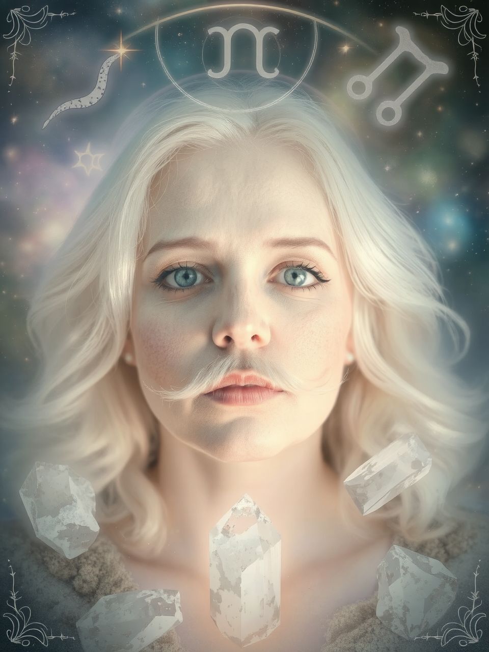 A bajusz intellektust és titokzatos ravaszságot szimbolizál.