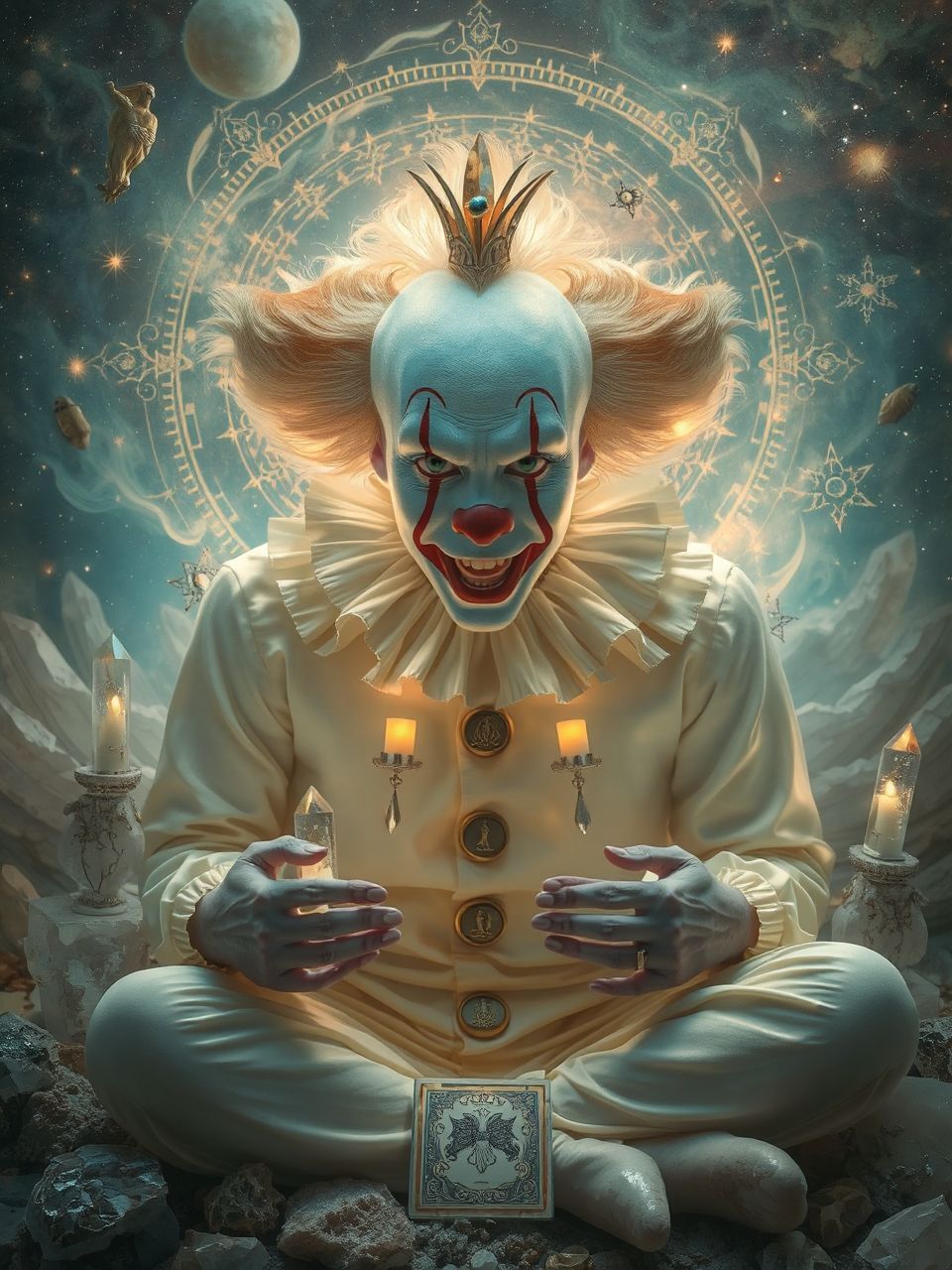 A bohóc a társadalom képmutatásának ironikus tükörképe.