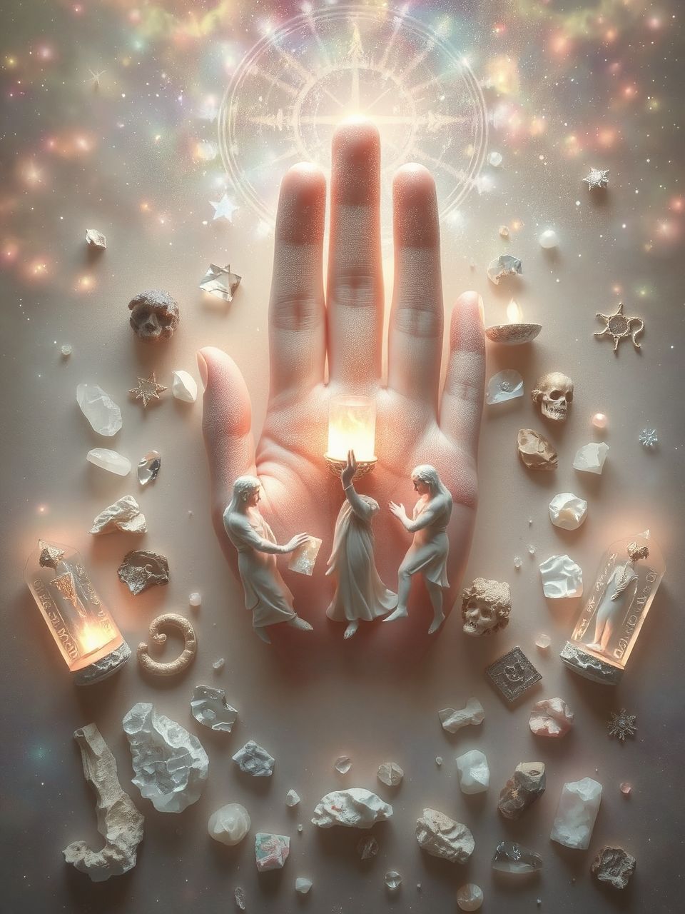 A Hamsa négy ujja a négy elemet szimbolizálja.