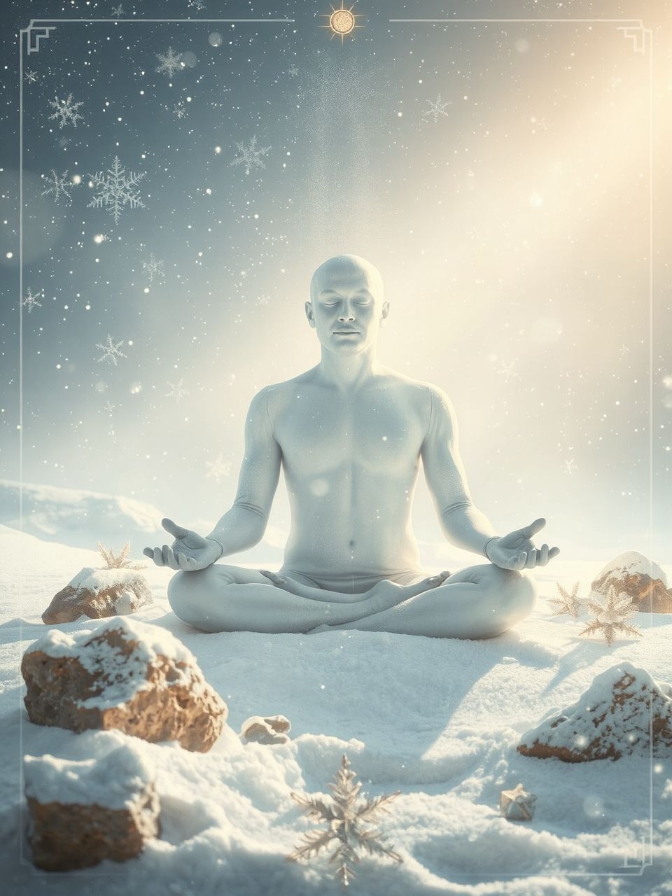 A hó csendje a belső béke keresését szimbolizálja.