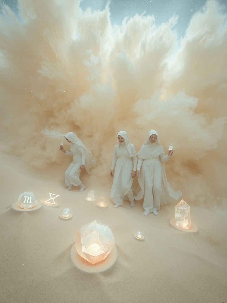 A homokvihar a valóság és a világunk torzulását jelképezi.