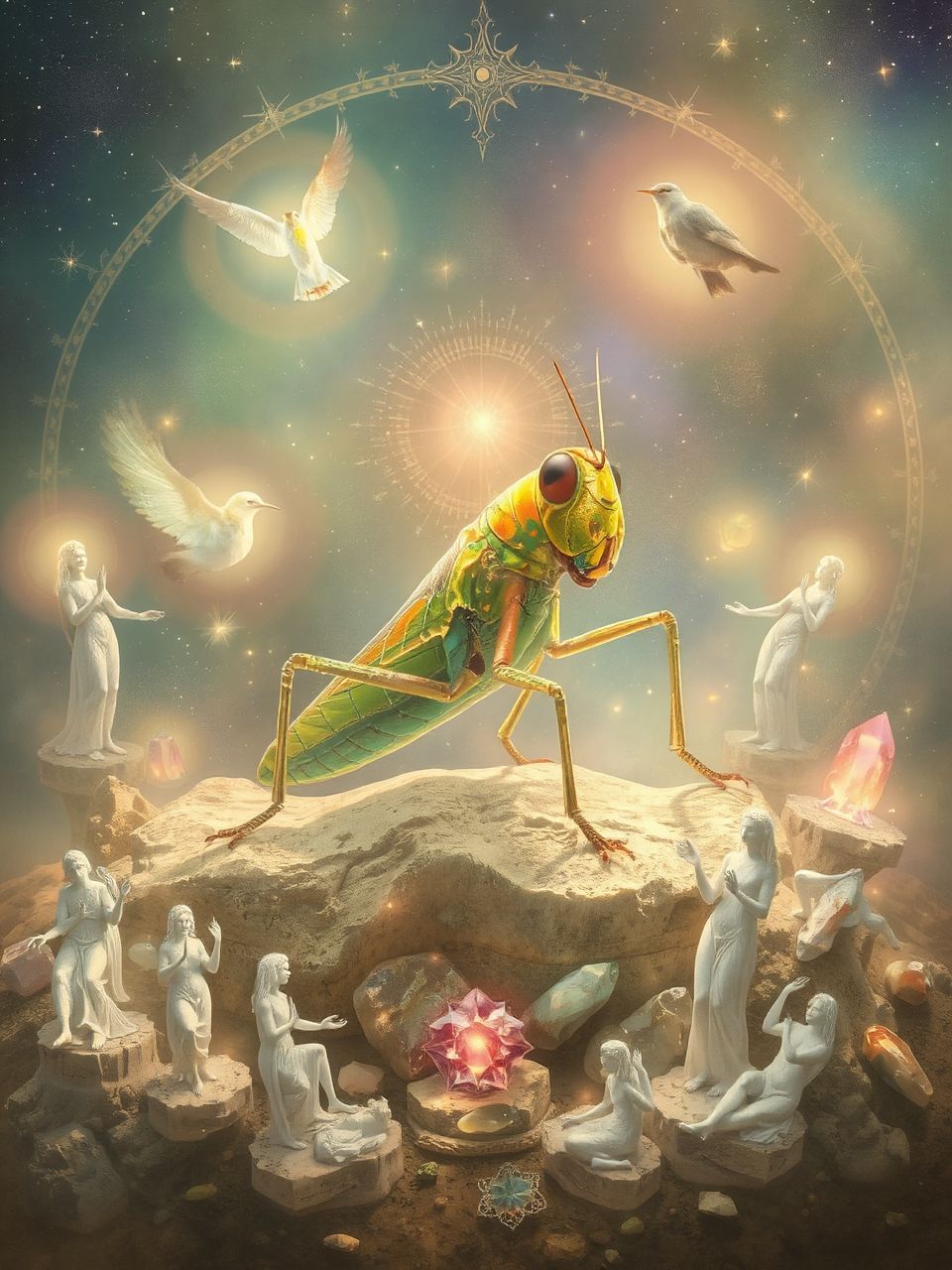 A sáska a szabad gondolkodás és a bátorság jelképe.