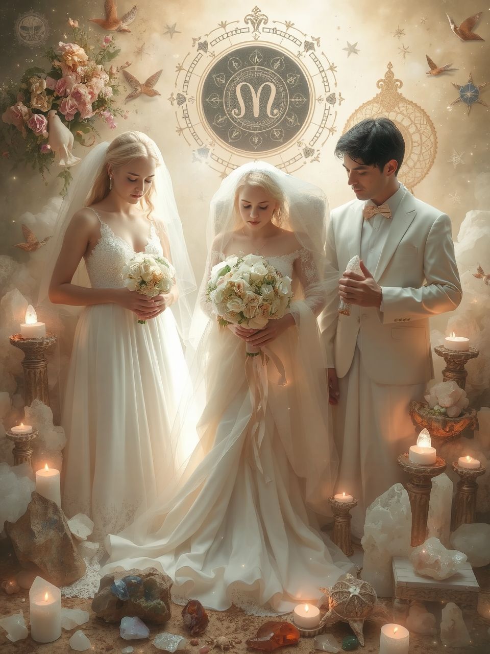 A házasság öröme és a halál szomorúsága párhuzamosan jelenik meg.