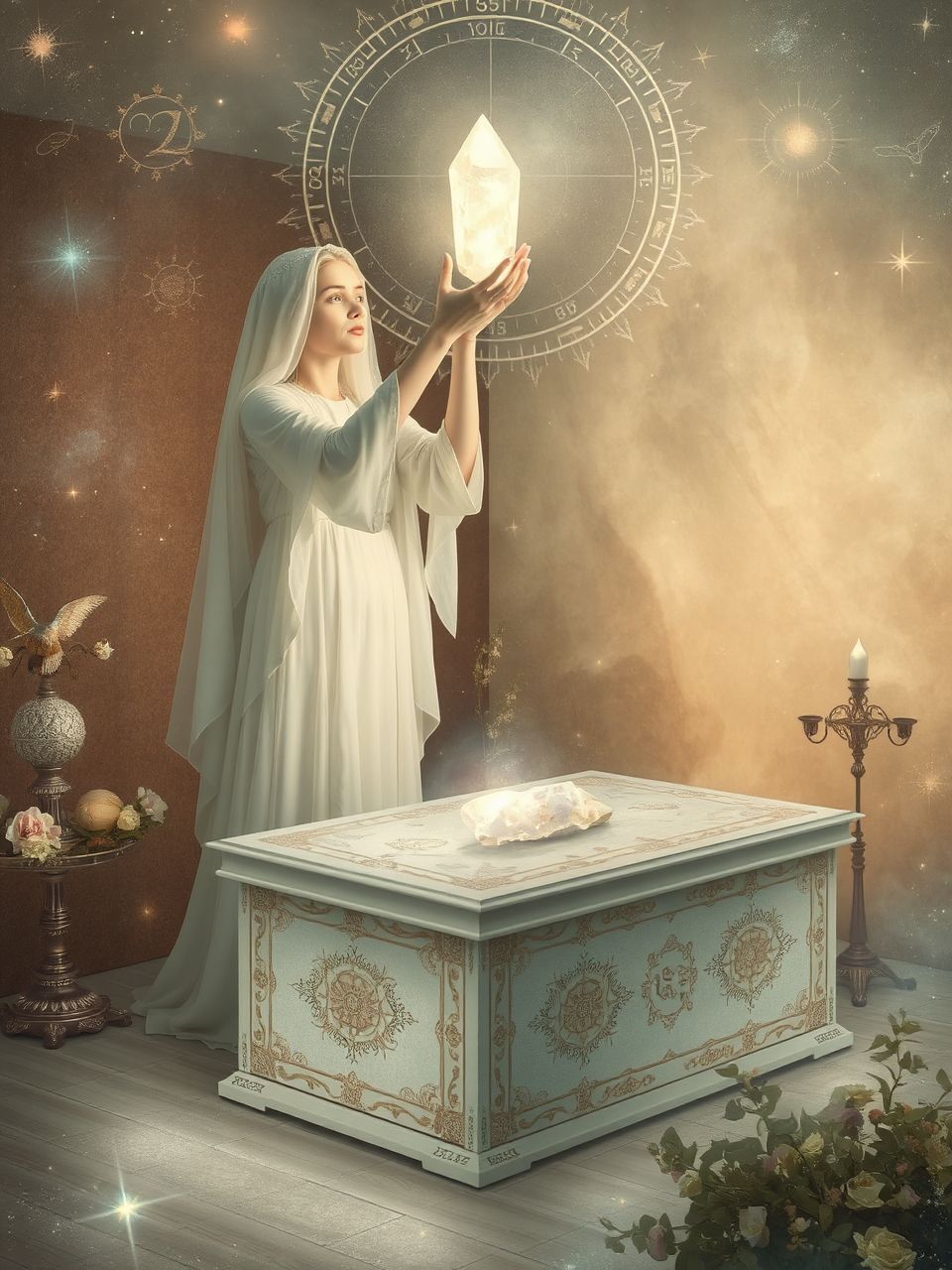 A más személy a koporsóban a múlt elengedését jelképezi.