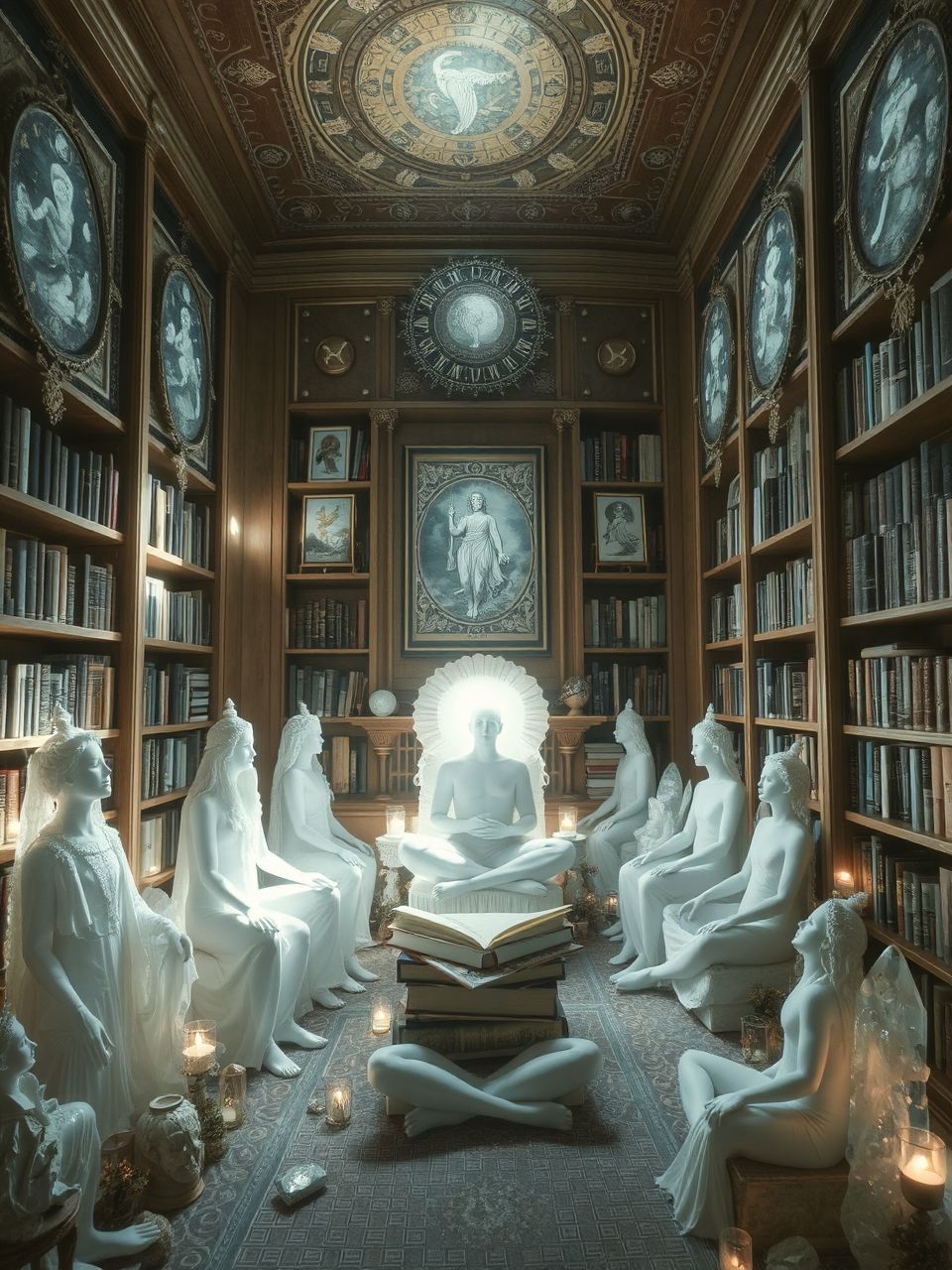 A könyvtár csendje segít a lélek megnyugtatásában.