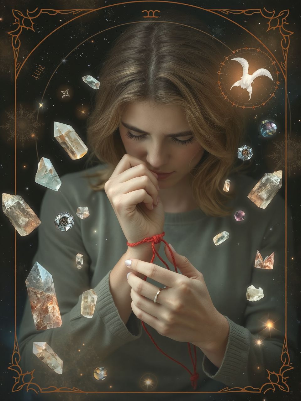 A vörös fonal védelmet nyújt a rossz energiáktól.