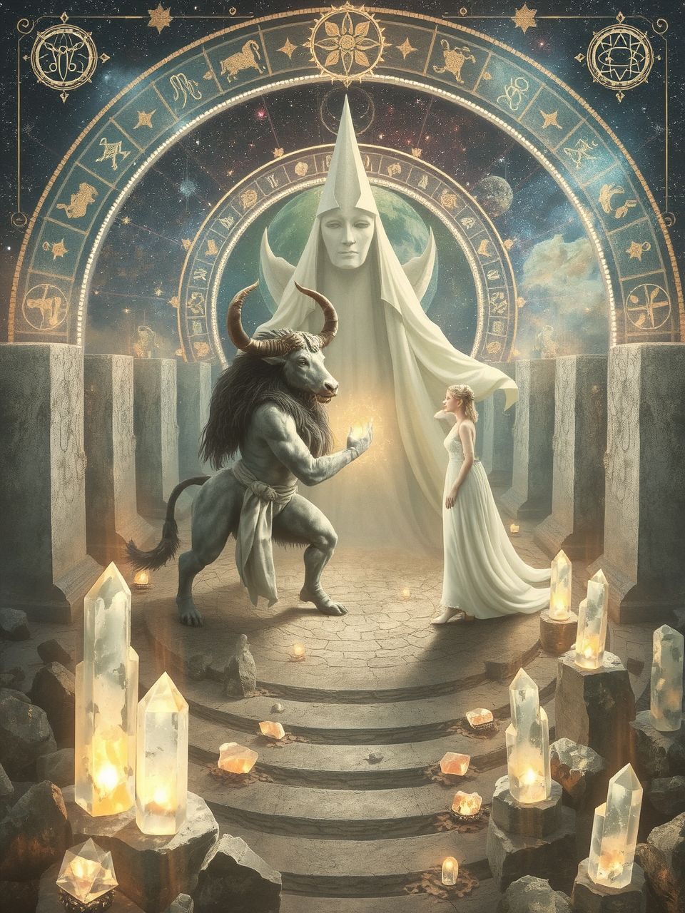 A Minótaurosz a belső félelmek megtestesítője a labirintusban.