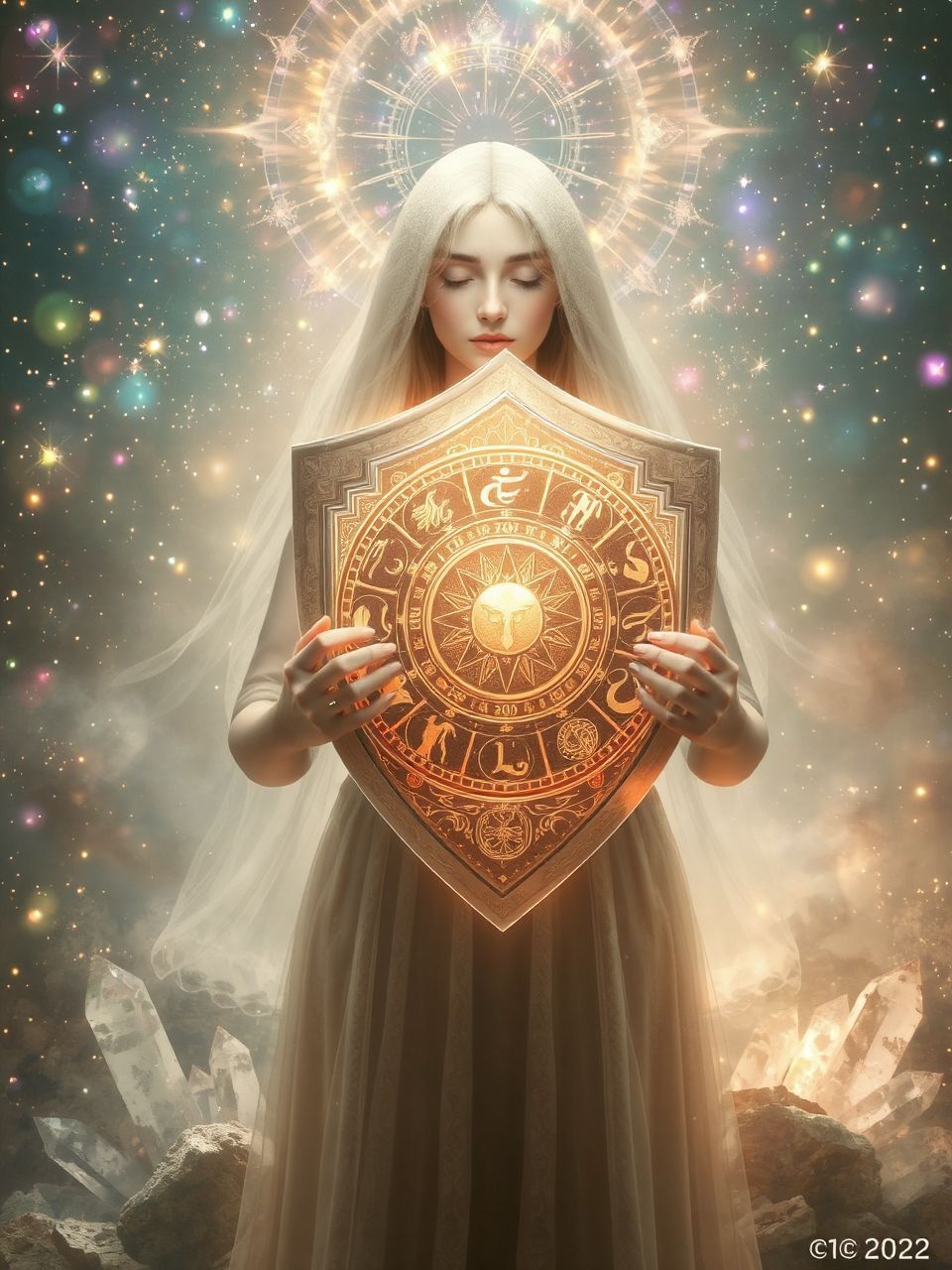 A pajzs szimbóluma védi viselőjét a negatív energiáktól.