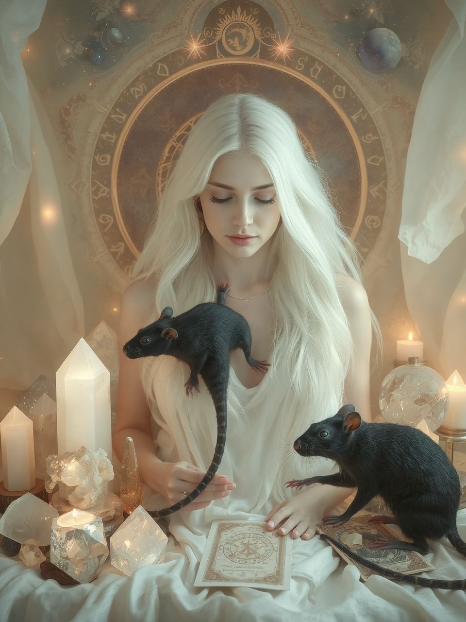 A patkány női archetípusokkal szimbolizálja a manipulációt.