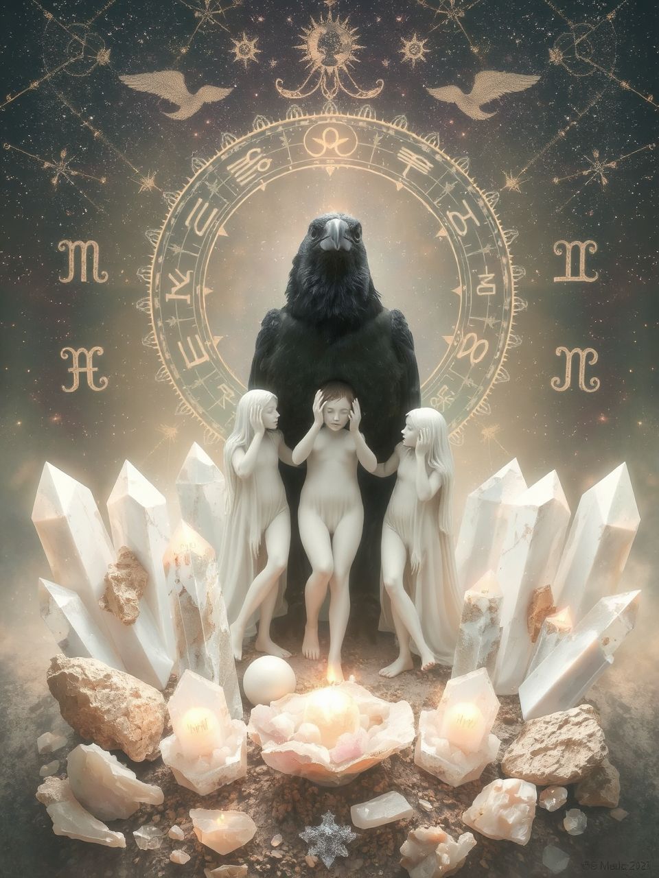 A varjú szimbólum a tudatalatti mélyebb rétegeire utal.