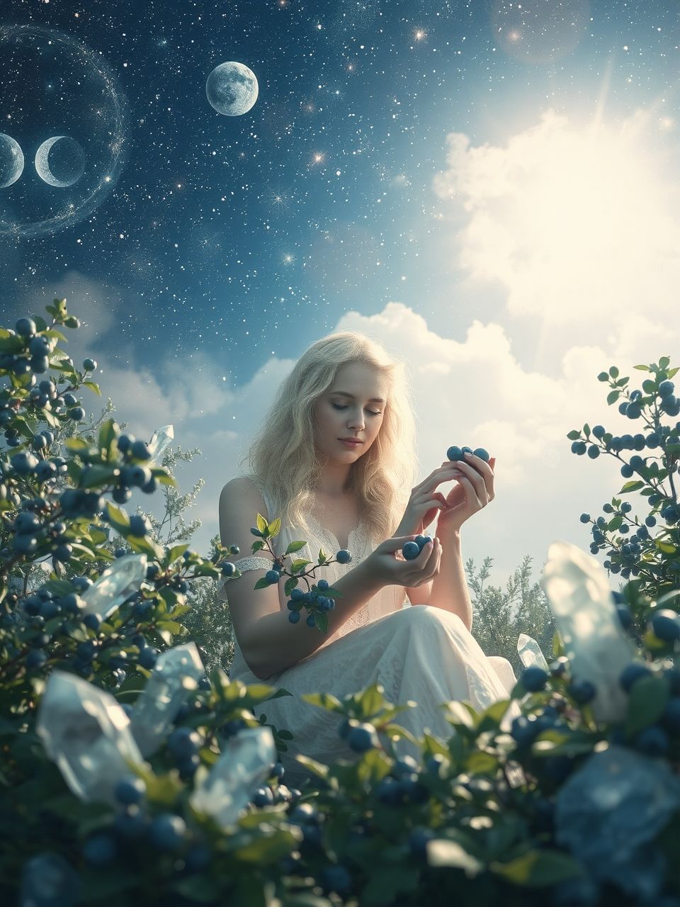 Az áfonya színei a tápanyagok koncentrációjától függenek.