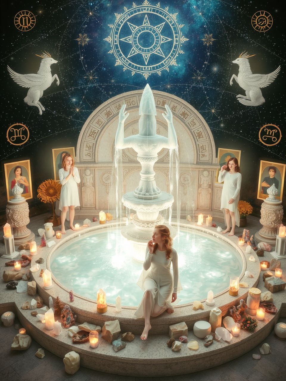 A szökőkút álombeli állapota érzelmi állapotainkat tükrözi.