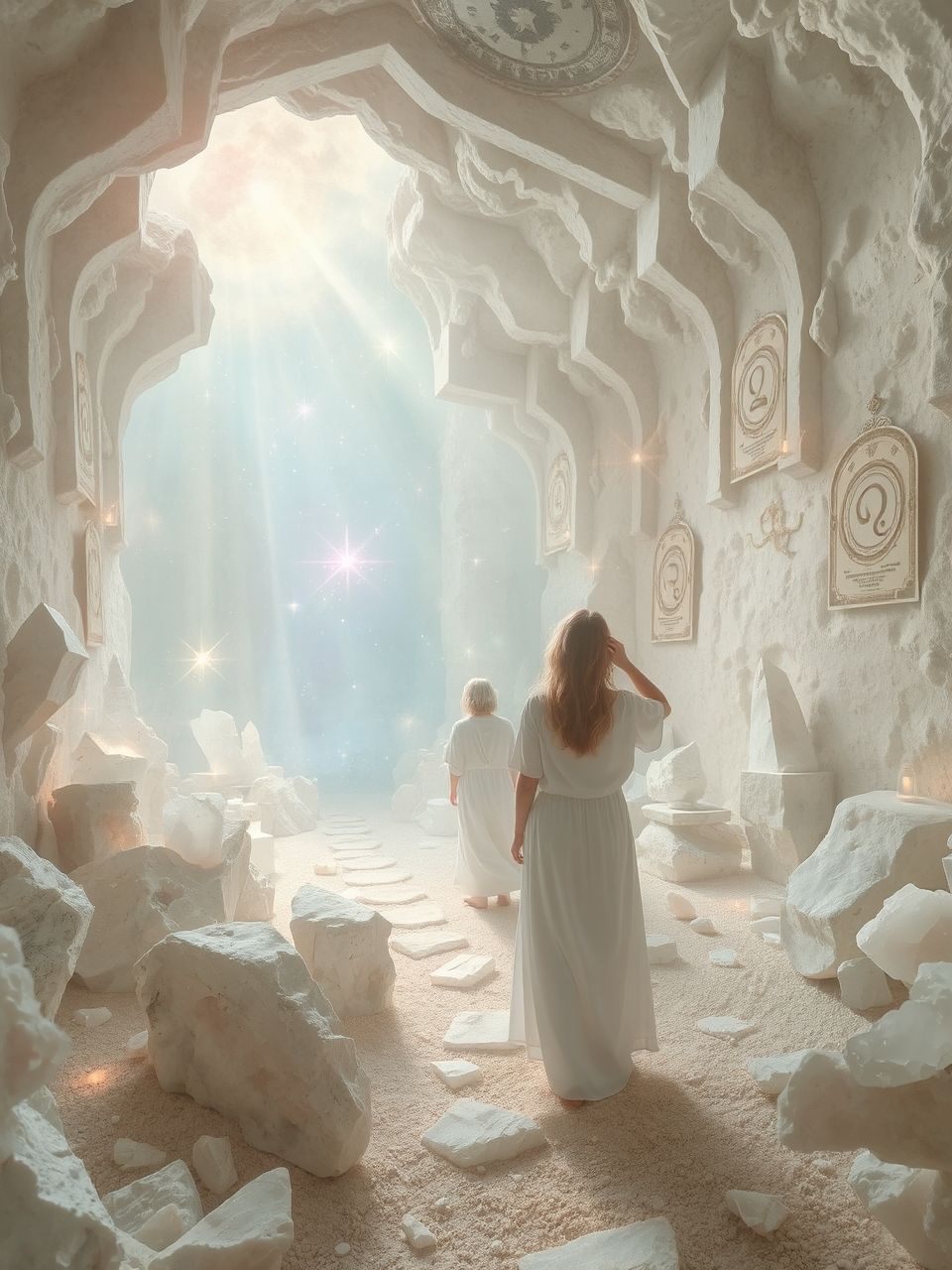 A labirintus szimbolizálja a keresés és felfedezés vágyát.