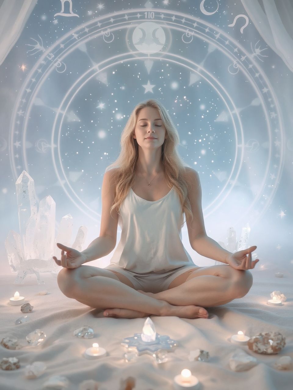 Meditáció segíti a stressz csökkentését PMS során.