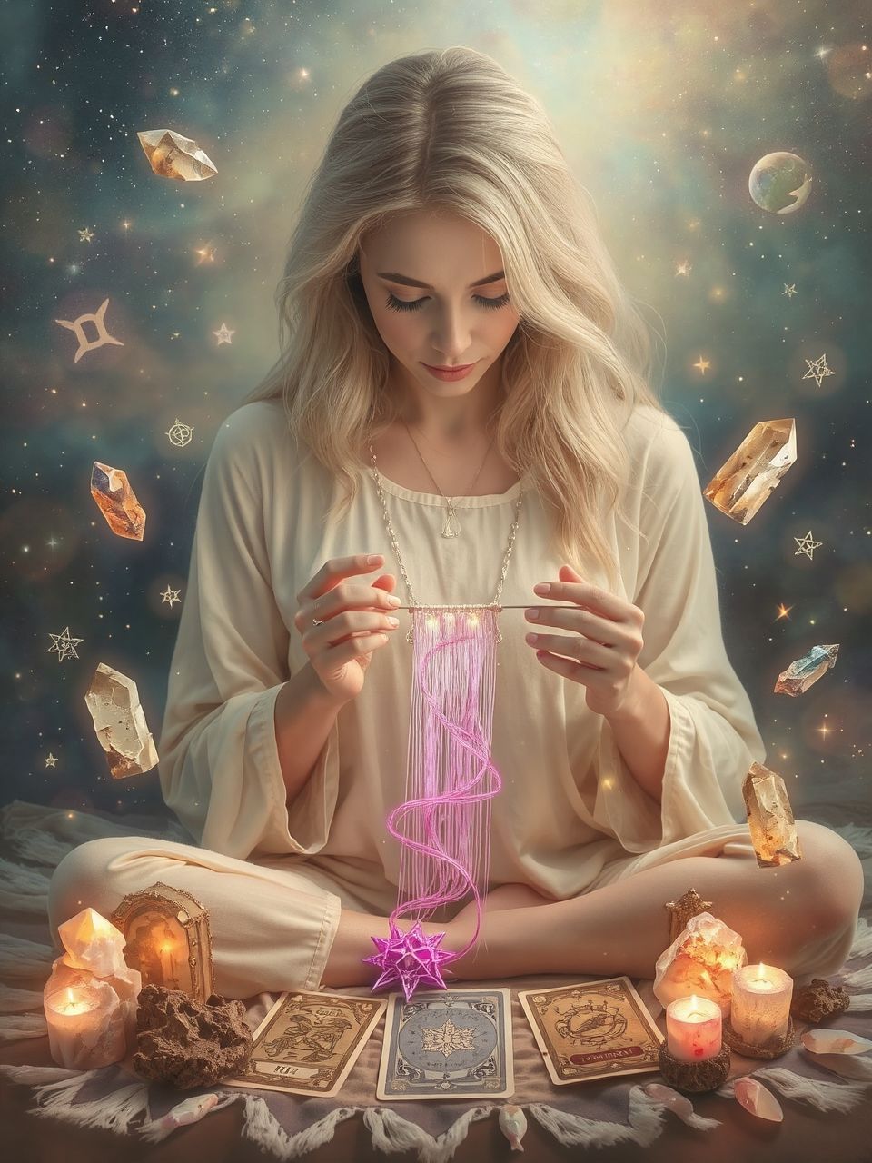 A varrás szimbolizálja a kapcsolatot és a védelmet.