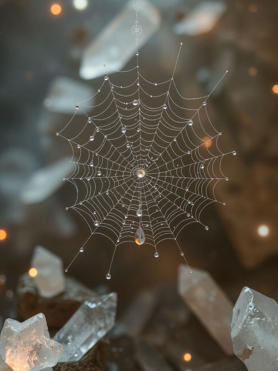 A pókháló a sors és idő összefonódását szimbolizálja.