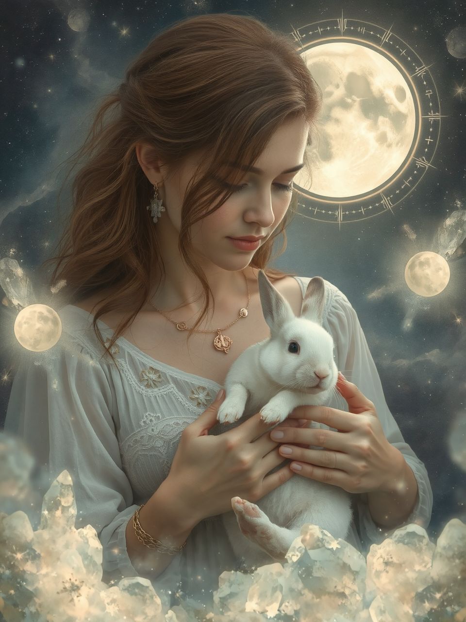 A nyúl a Hold szimbóluma a keleti mitológiában.