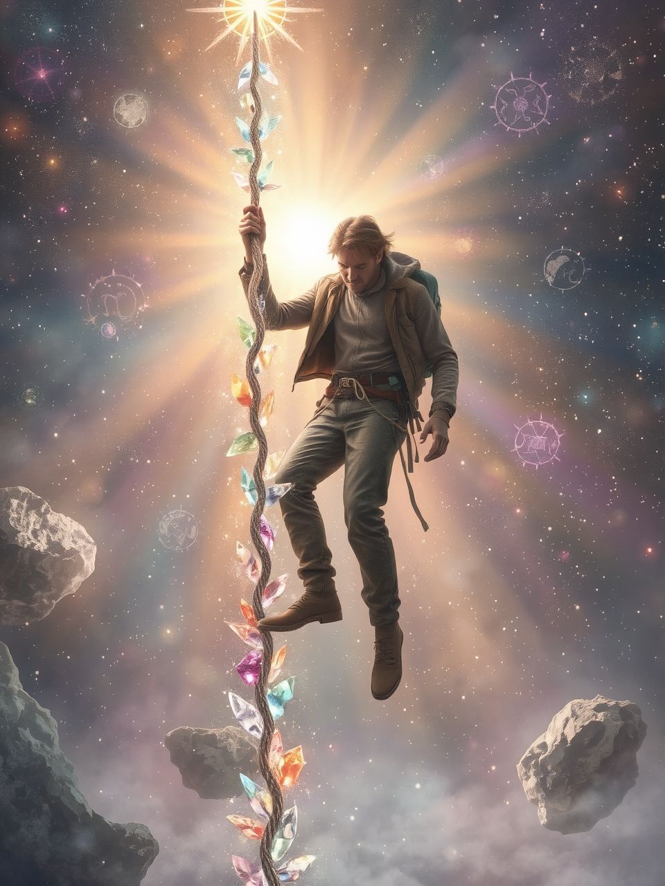 A kötél mászása szimbolizálhatja a kihívások legyőzését.