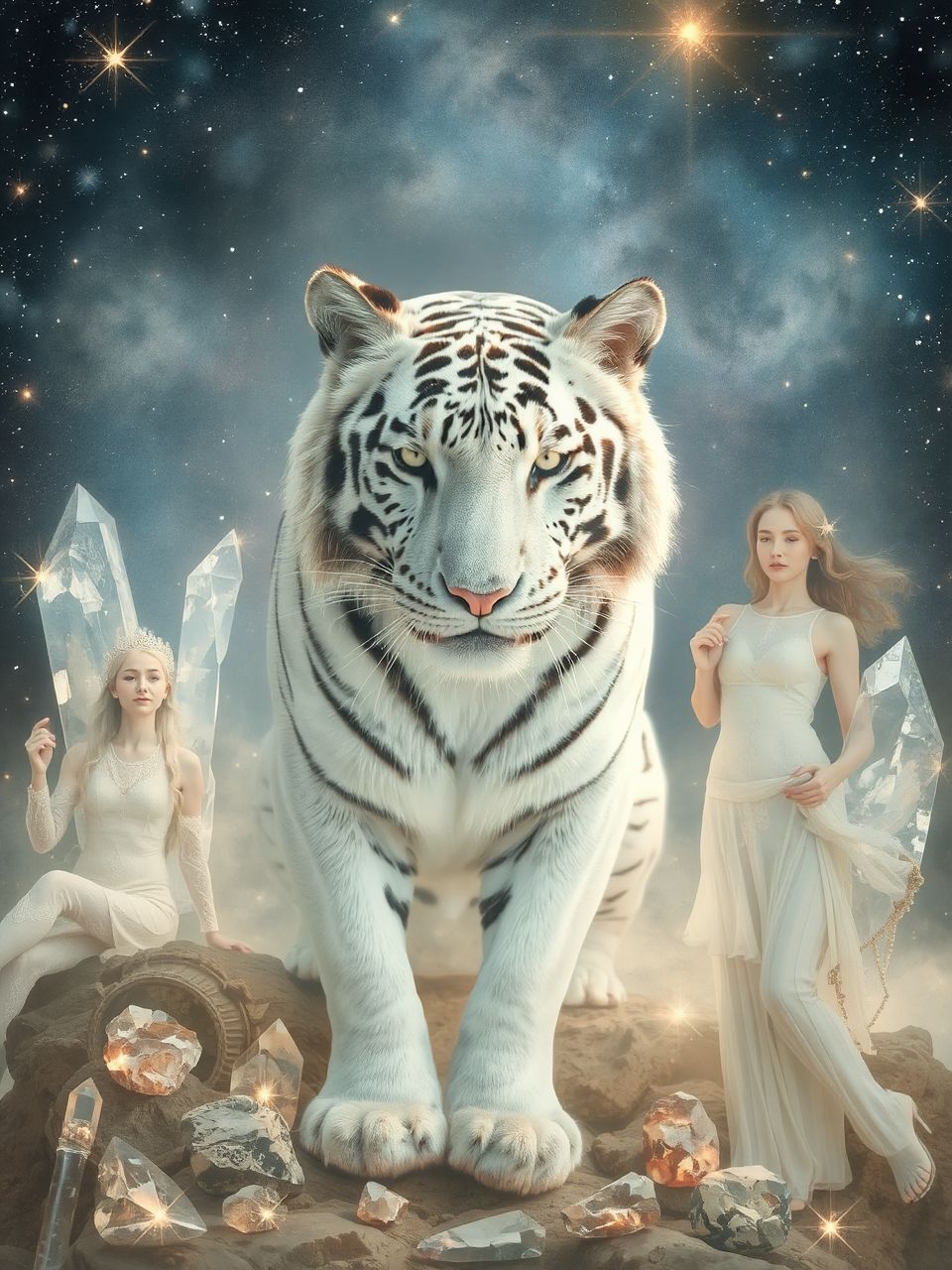 A fehér tigris erőt és védelmet szimbolizál.