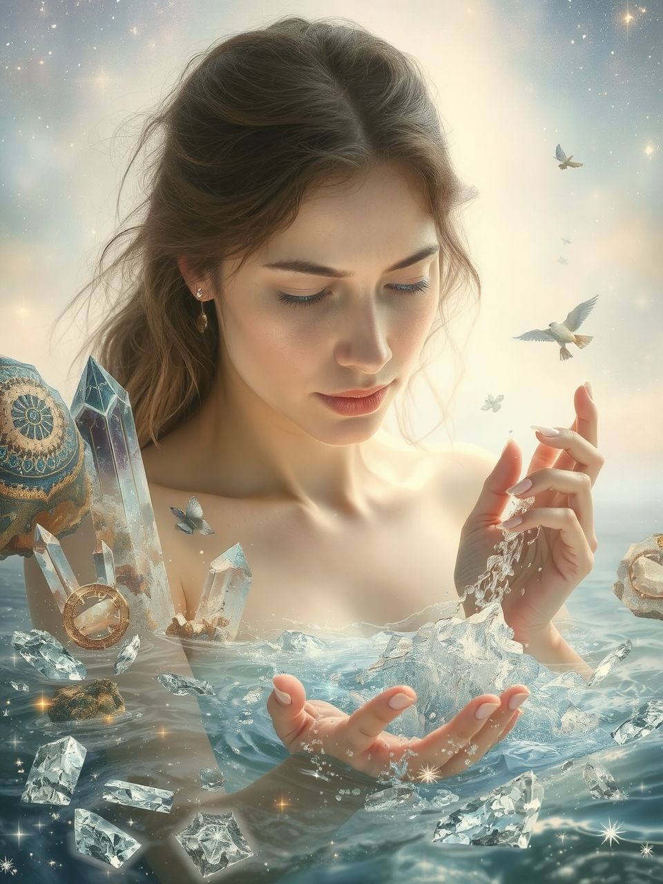 A víz a feleség érzelmi mélységeit szimbolizálja.