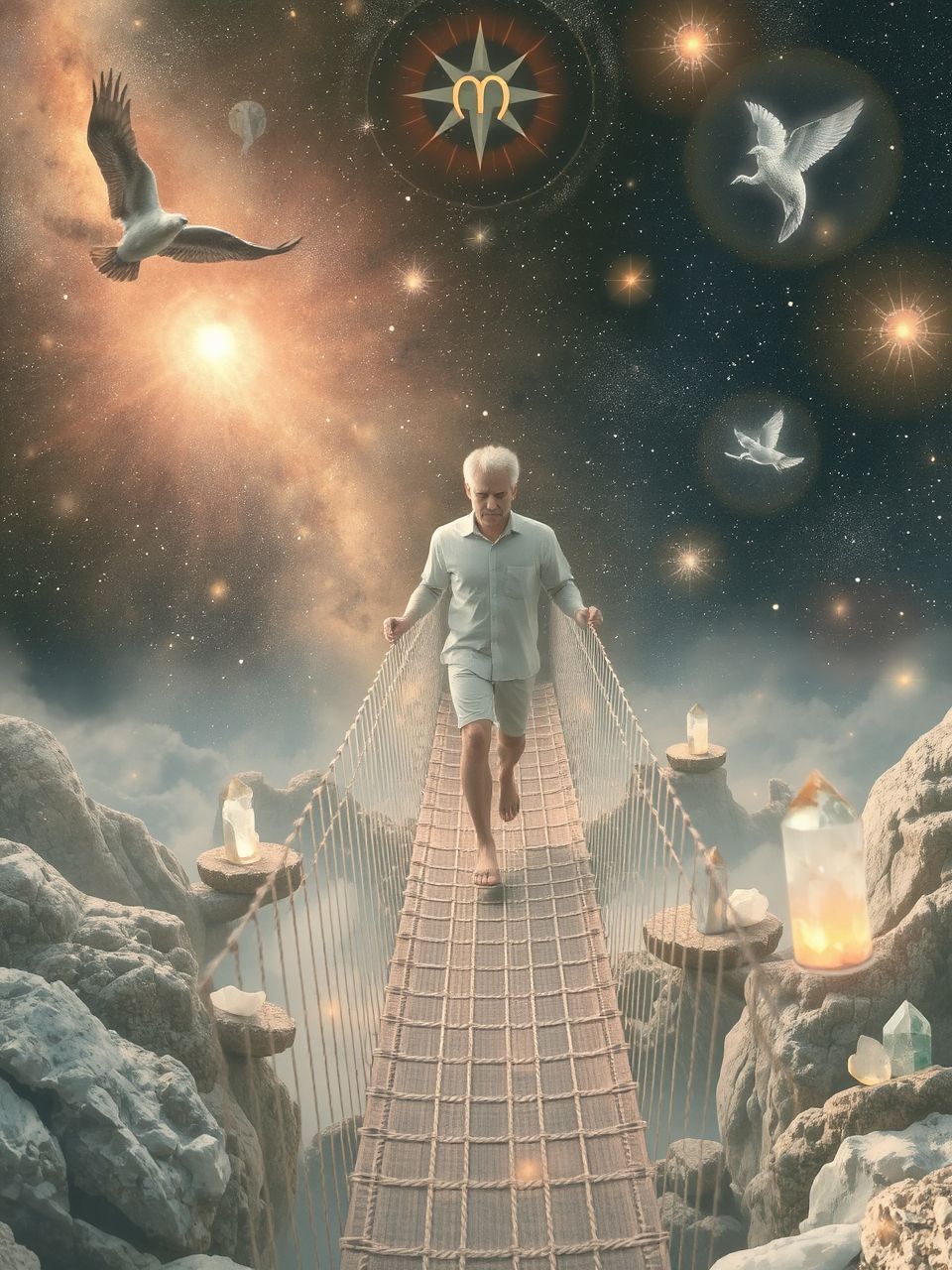 A kötélhíd próbára teszi a bátorságot és bizalmat.