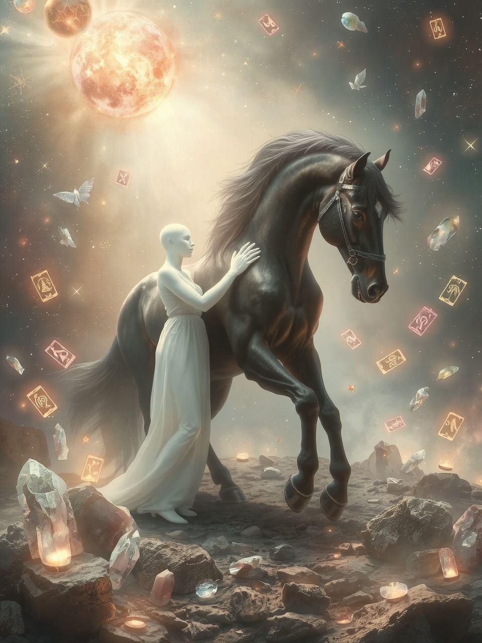 A fekete ló a szenvedély és titkok jelképének számít.