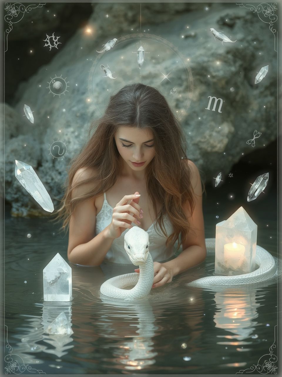 A kígyó mozgása és a víz tükrözi érzelmeinket.