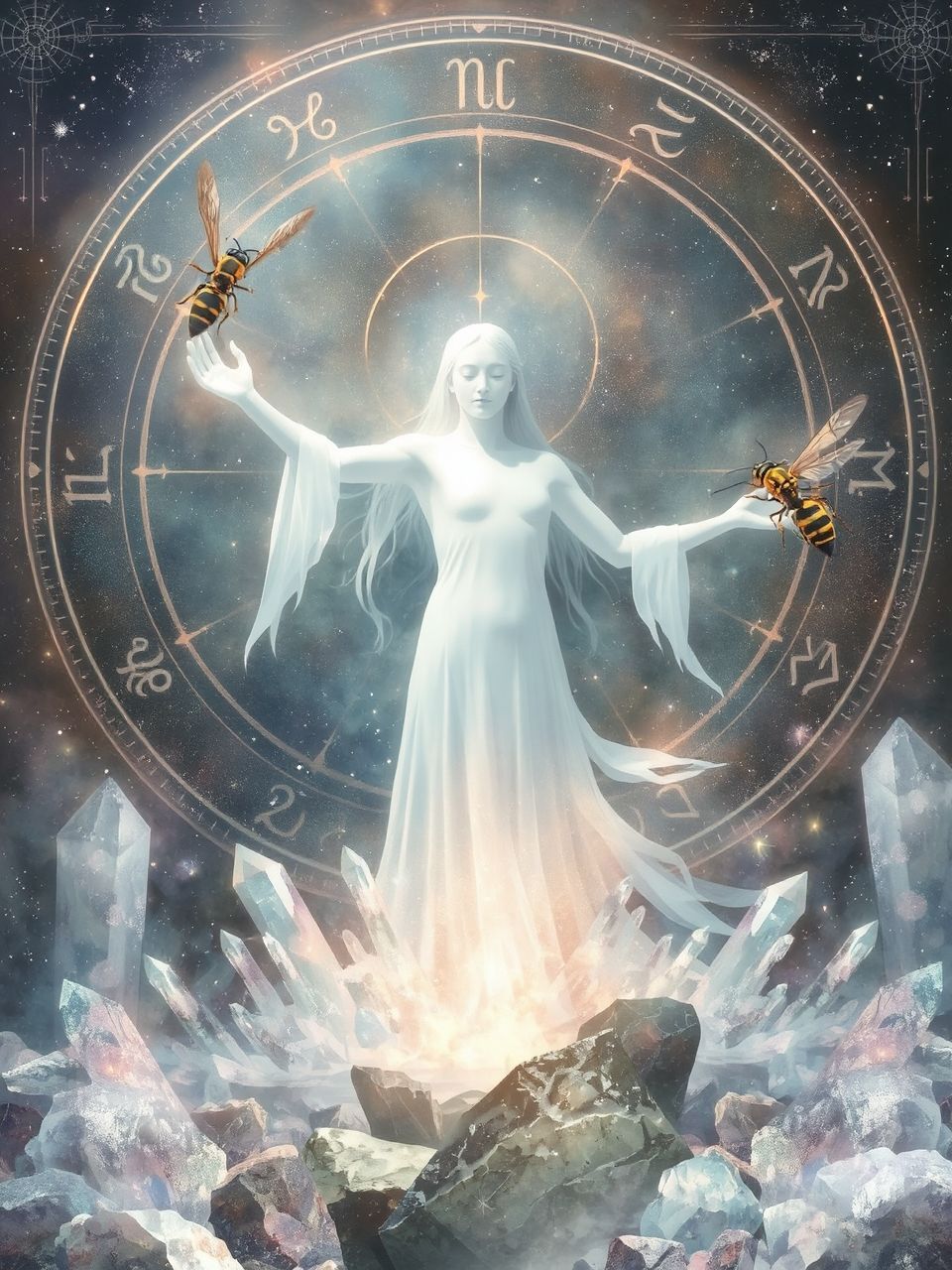 A darázs a harcos szellem védelmét hordozza magában.