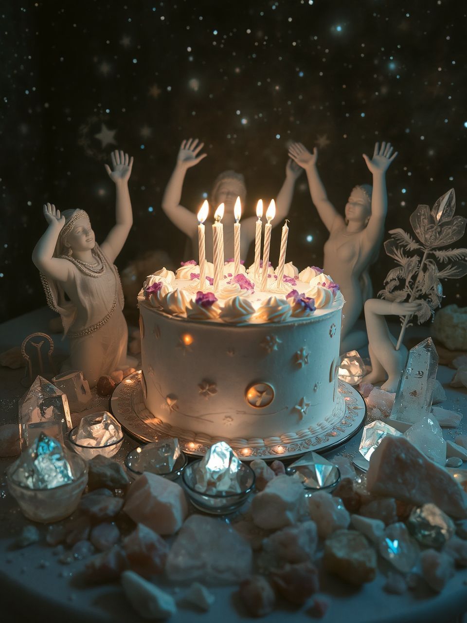 A születésnapi torta az új kezdet jelképét hordozza.