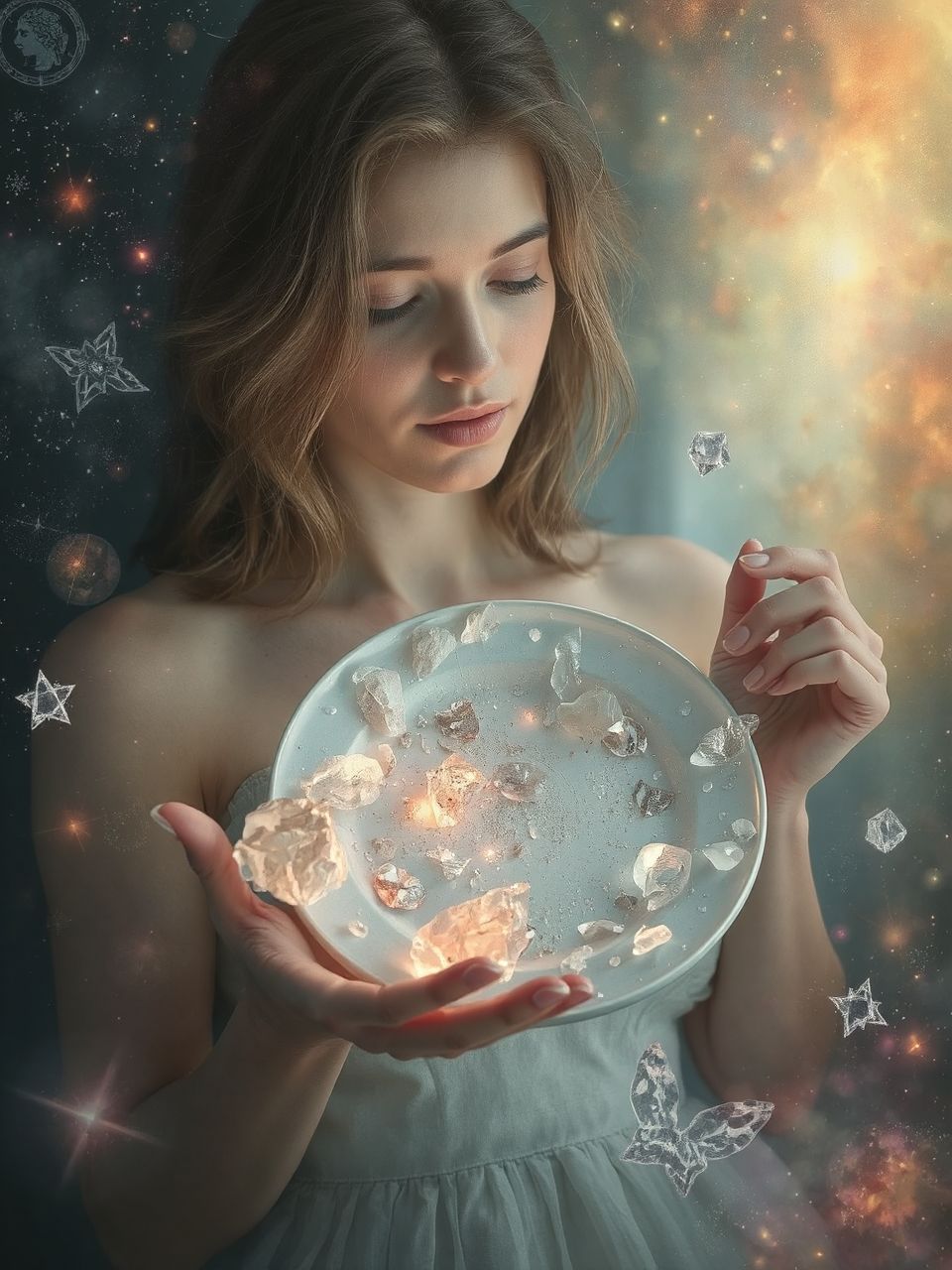 A törött tányér a tudatalatti félelmeket tükrözi.