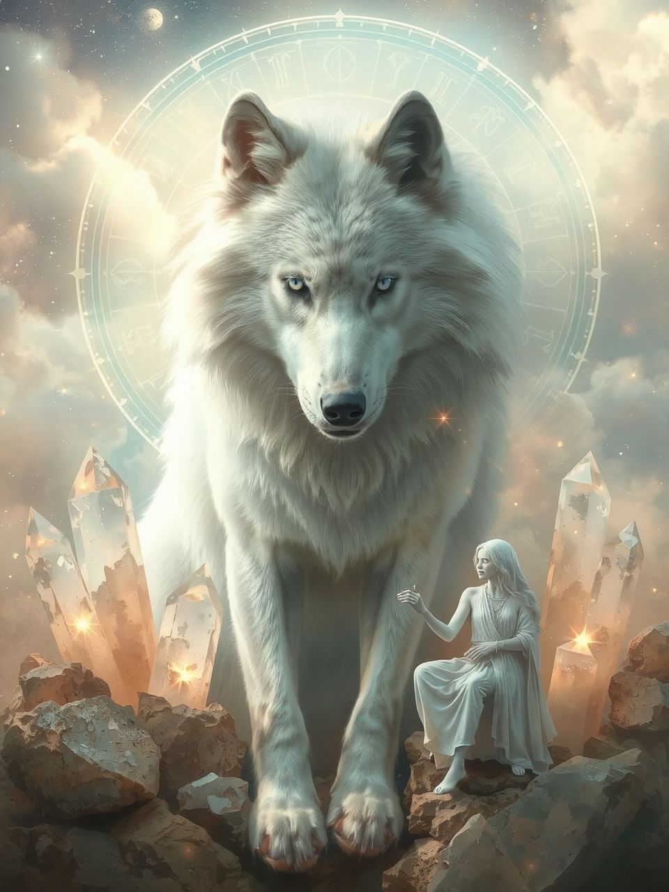 A fehér farkas az intuíció és a bátorság szimbóluma.