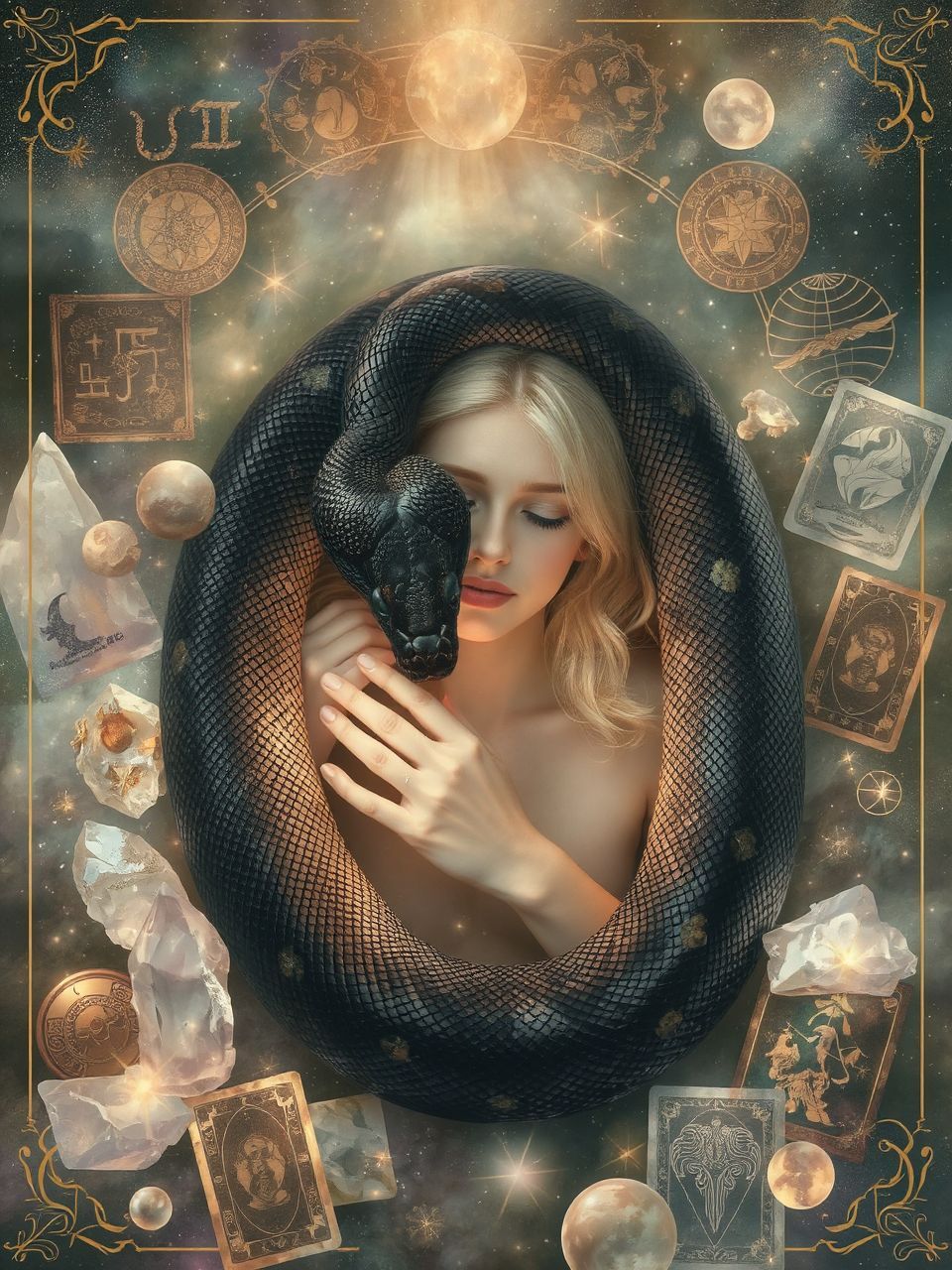 A fekete kígyó a megújulás és átalakulás szimbóluma.