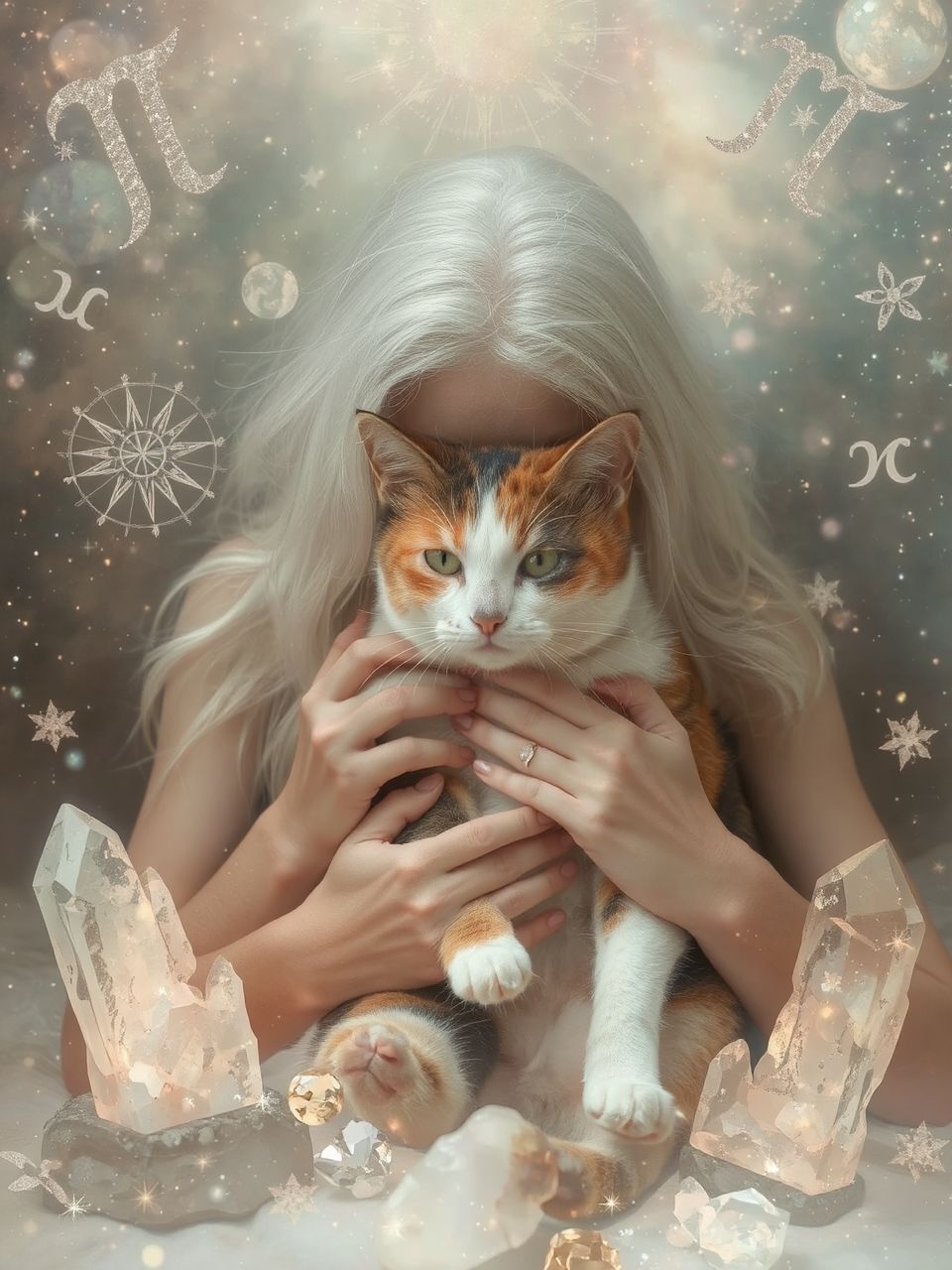 A háromszínű macska talizmán a boldogság érdekében.