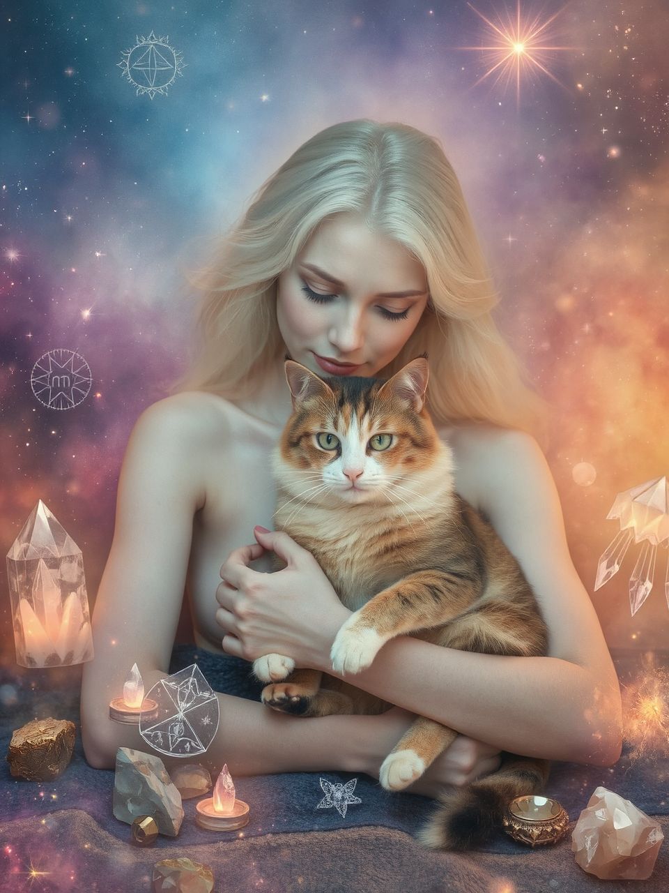 A Maneki-neko szerencsét hozó háromszínű cicát jelképez.