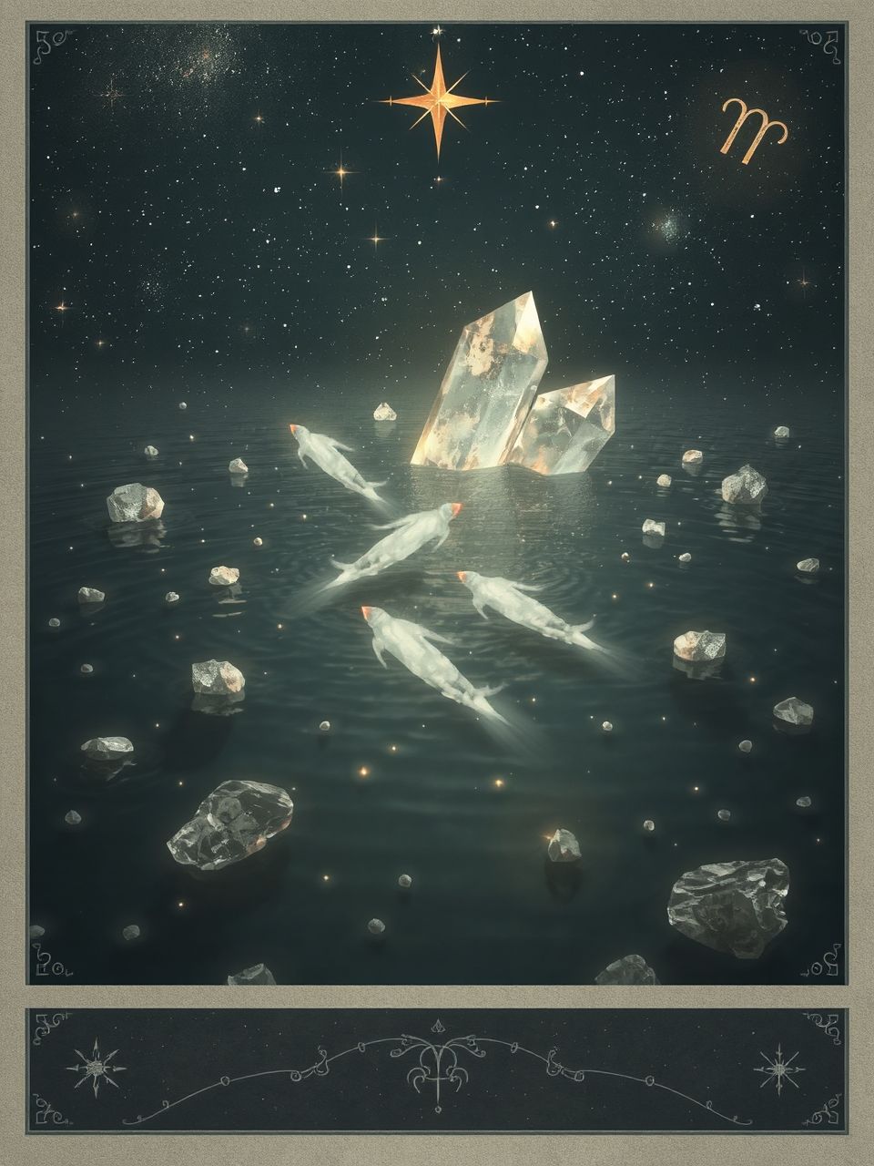 A sötét víz mélyen rejtett érzelmek tükre.