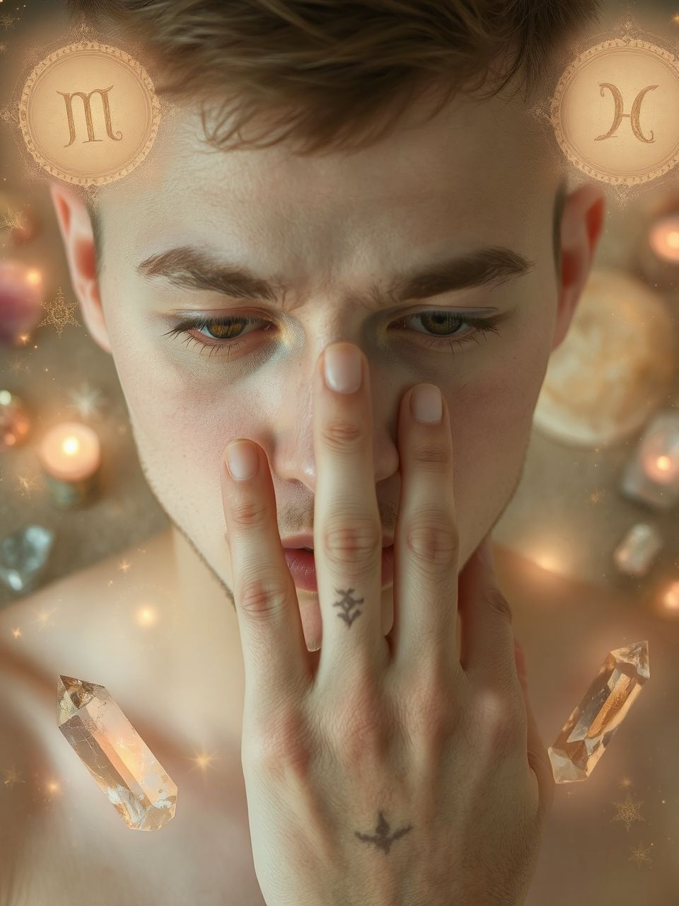 A középső ujj anyajegye a felelősségvállalásra utal.