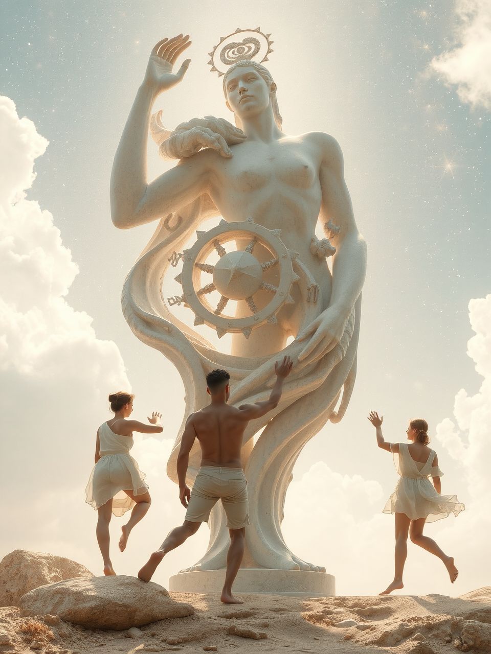 A szobrok mozgása érzelmi interakciót generál köztünk.