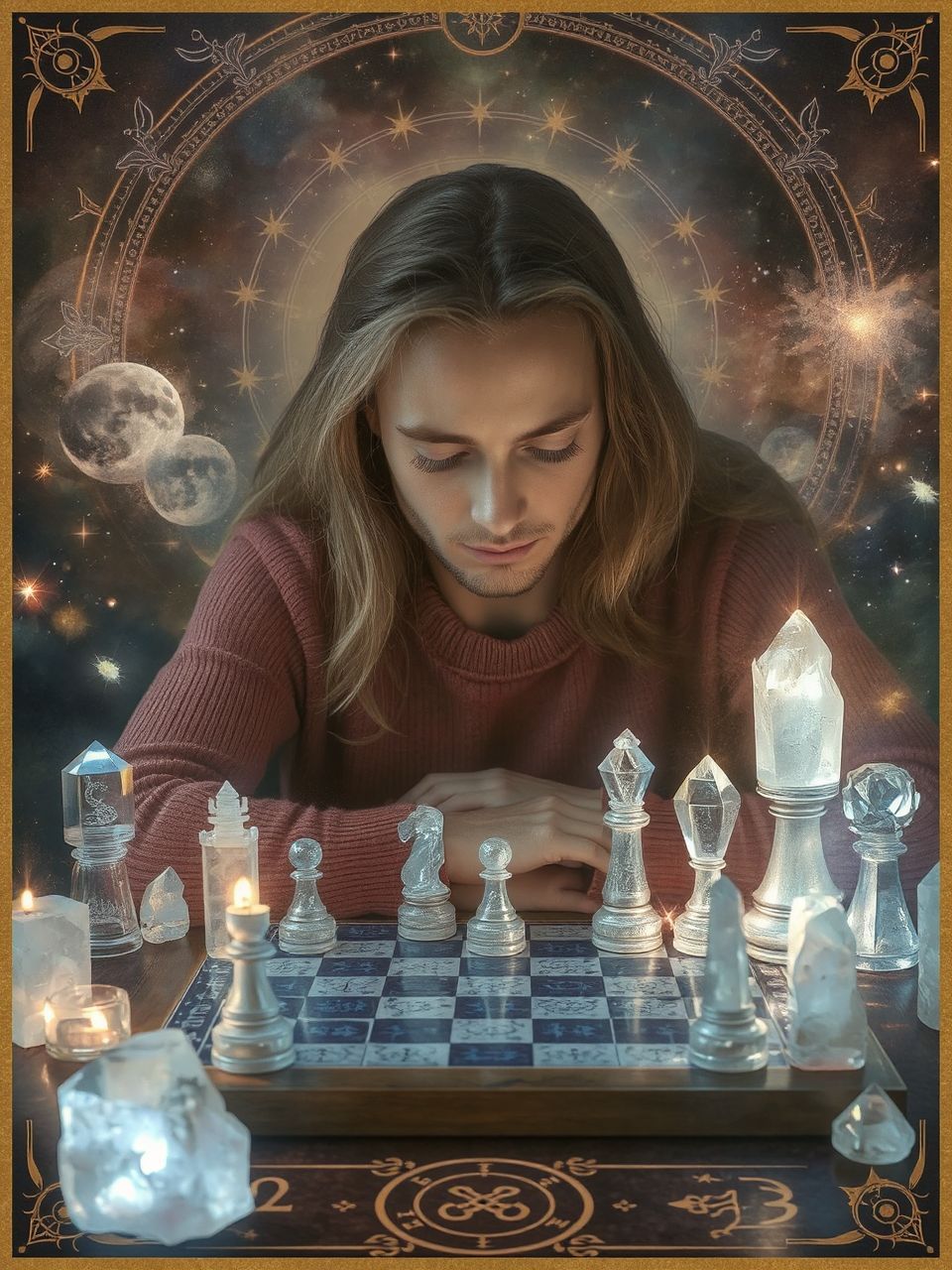 A sakk lépései a sors karmikus útját jelzik.