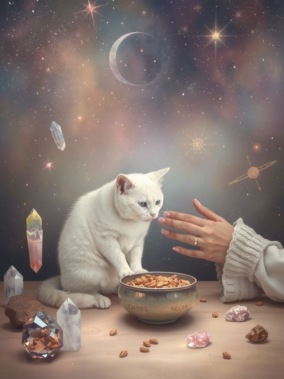 A macska elfogadása ételtől függ a hangulattól.