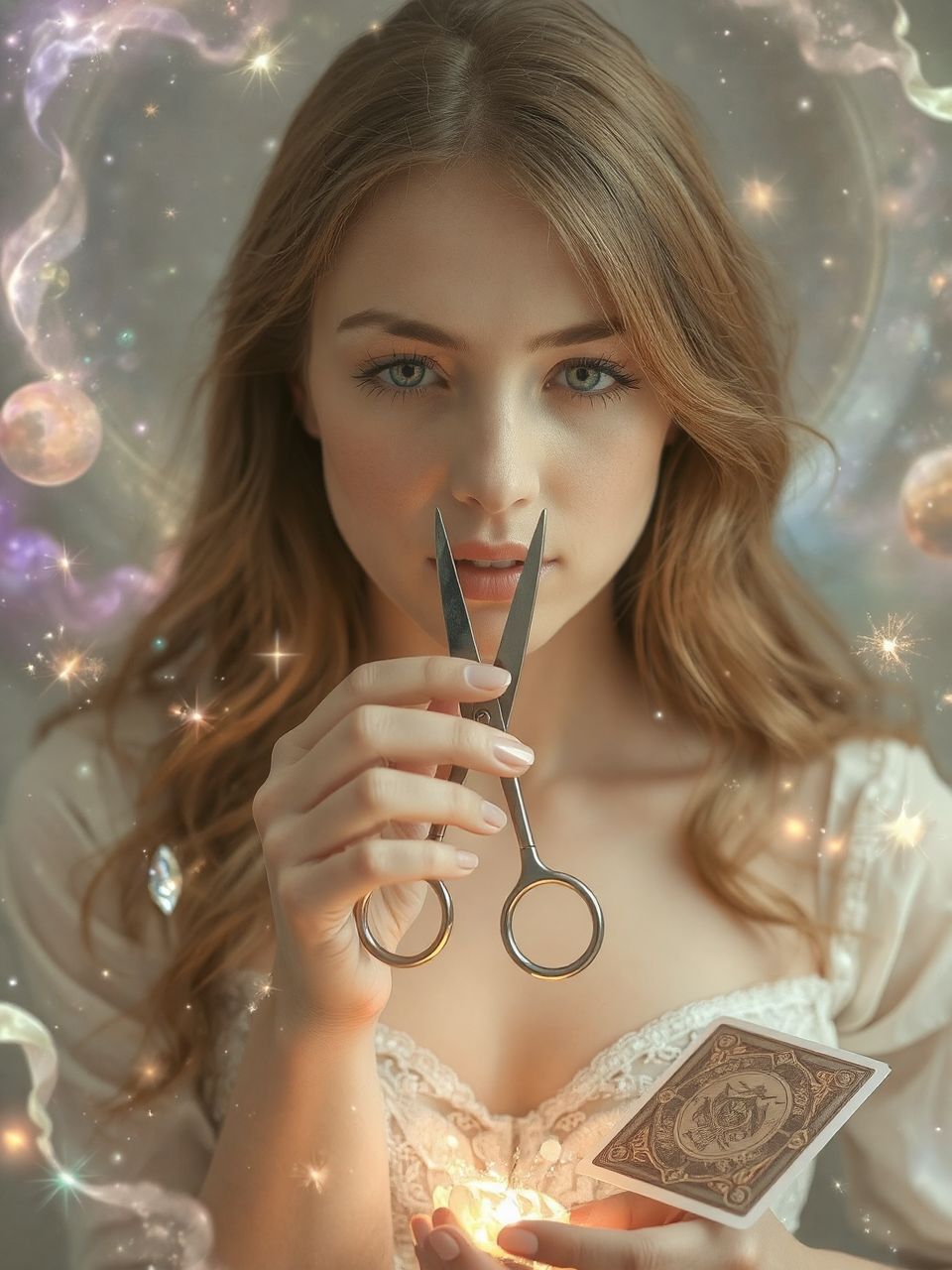 Az ollóval vágás az elengedést és változást szimbolizálja.