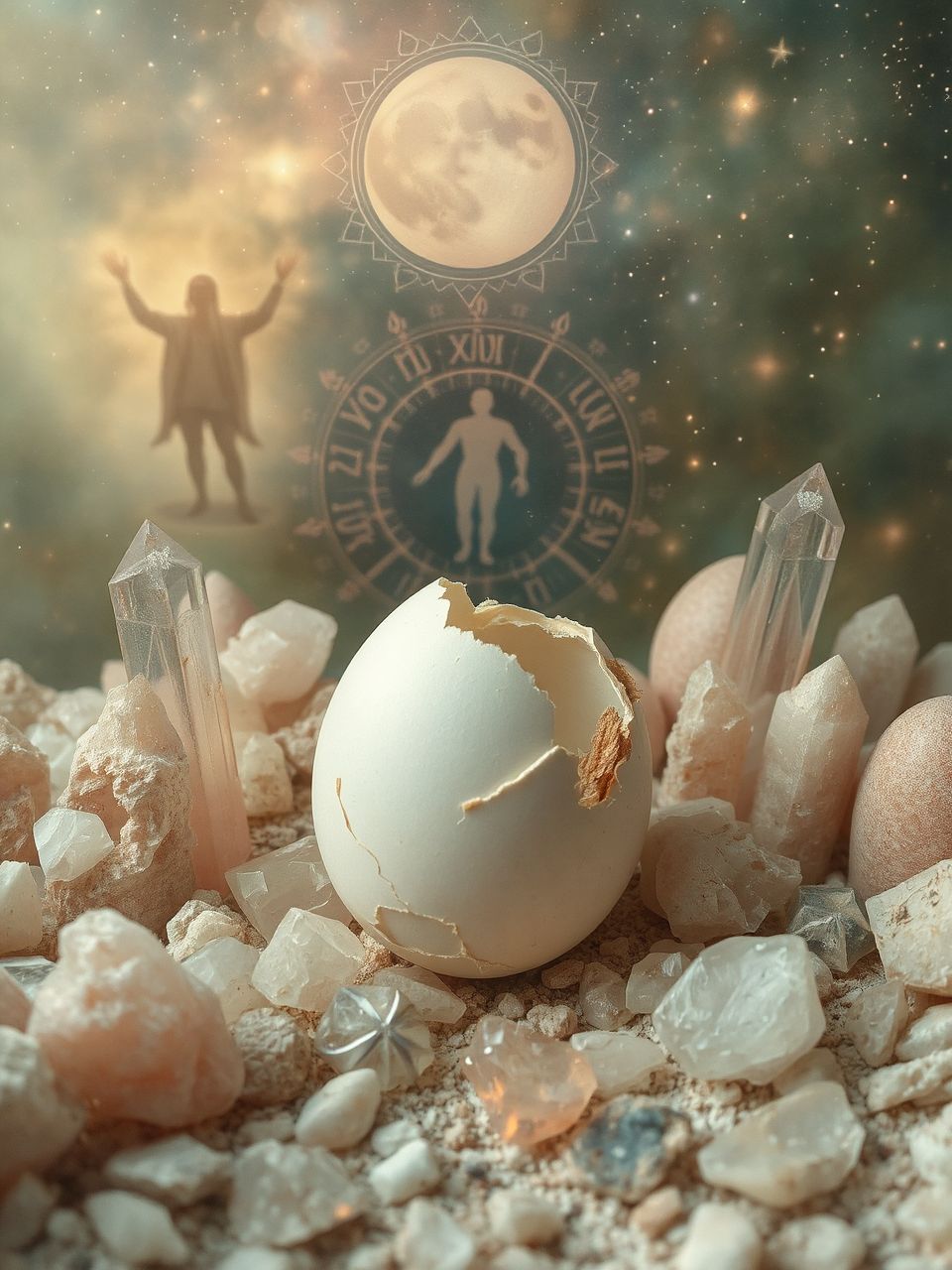 A törött tojás az elhalasztott lehetőségeket jelképezi.