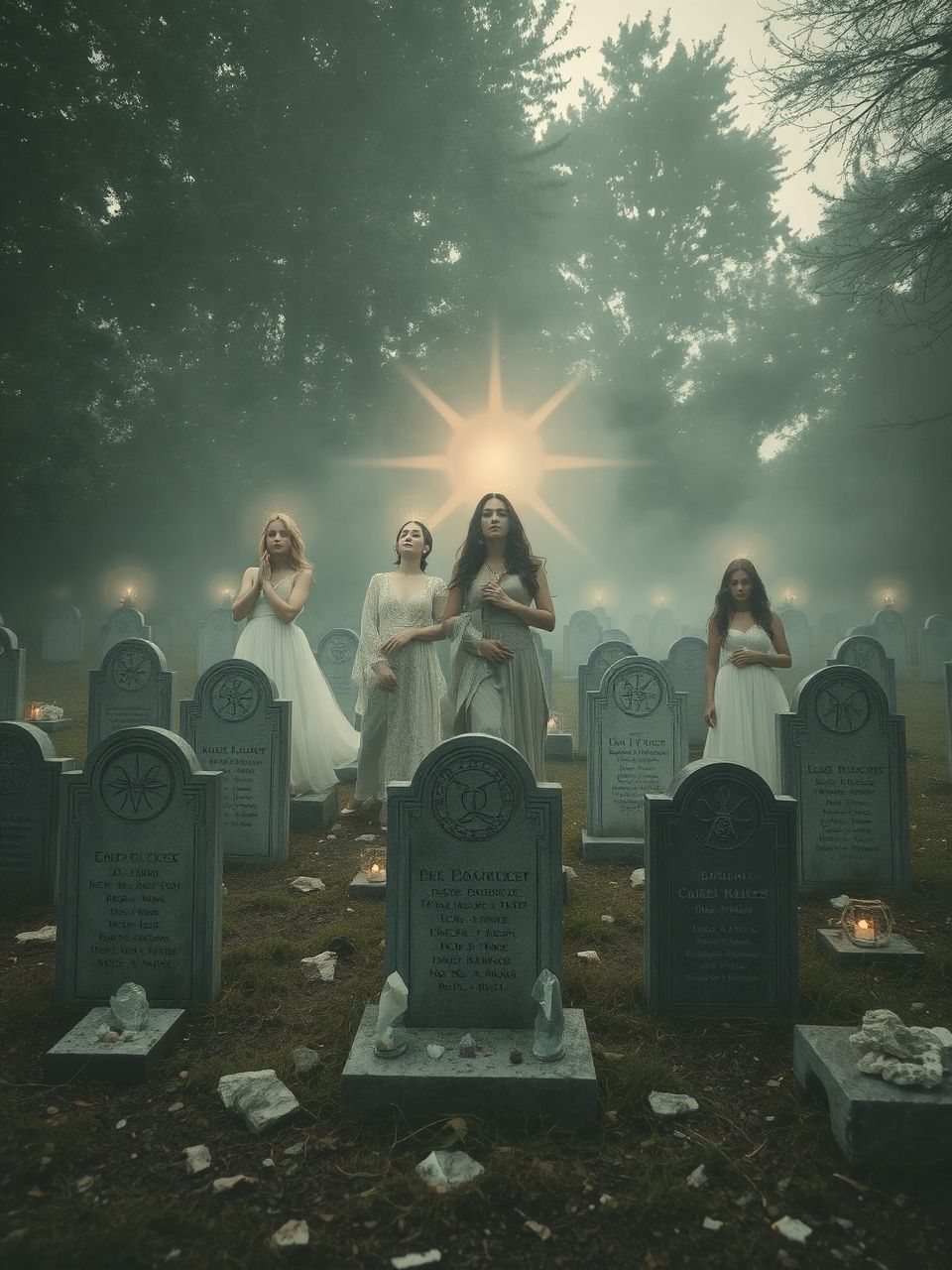 A temető a múlt súlyát és titkait hordozza.