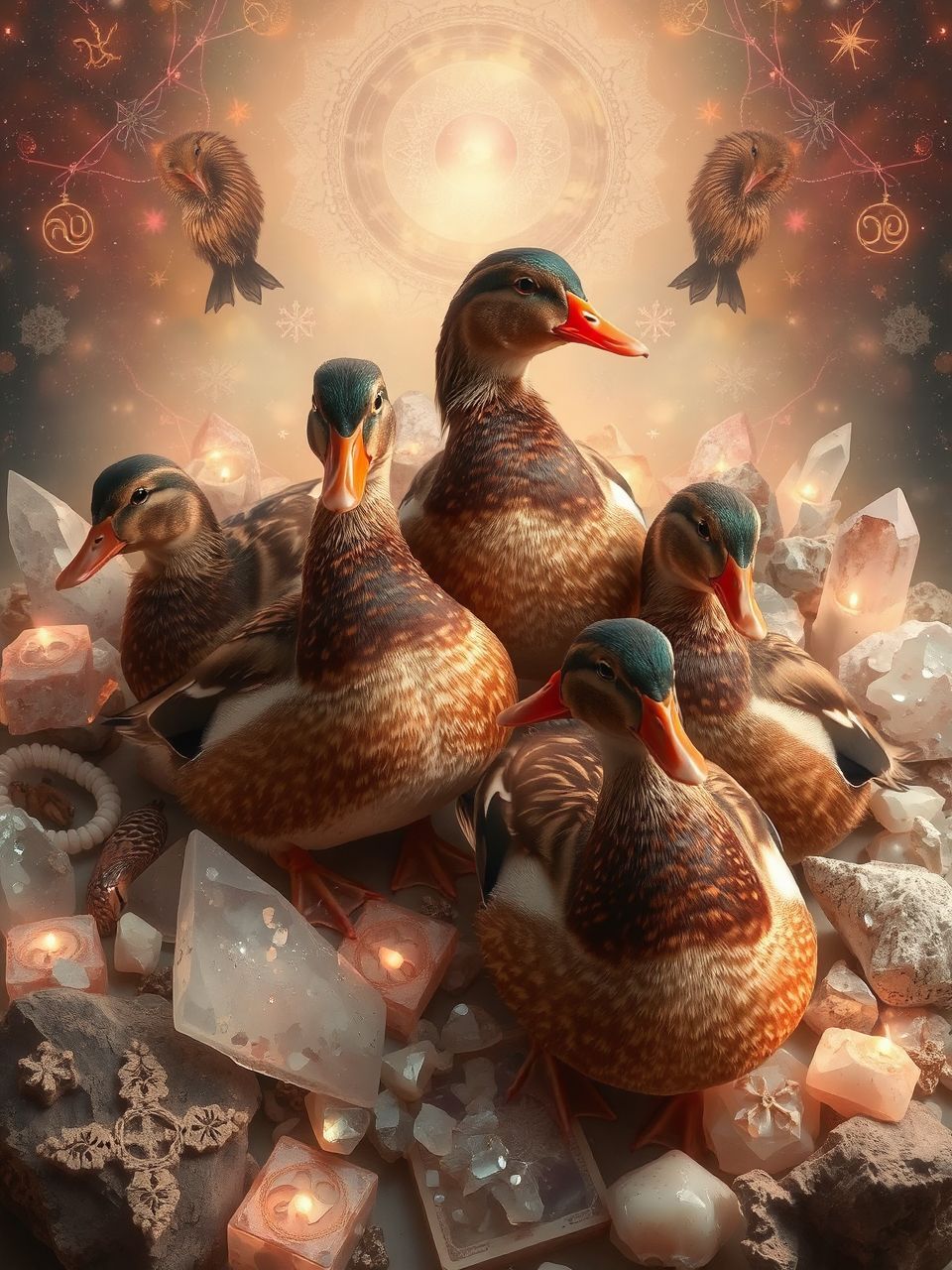 A kacsák elhelyezése vonzza a harmonikus kapcsolatok energiáját.