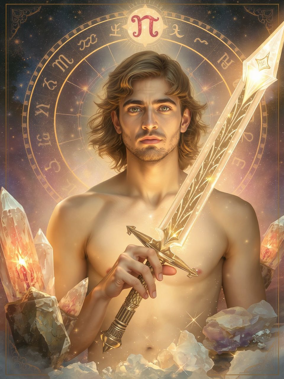 A kard éle a belső harcok tisztaságát jelzi.