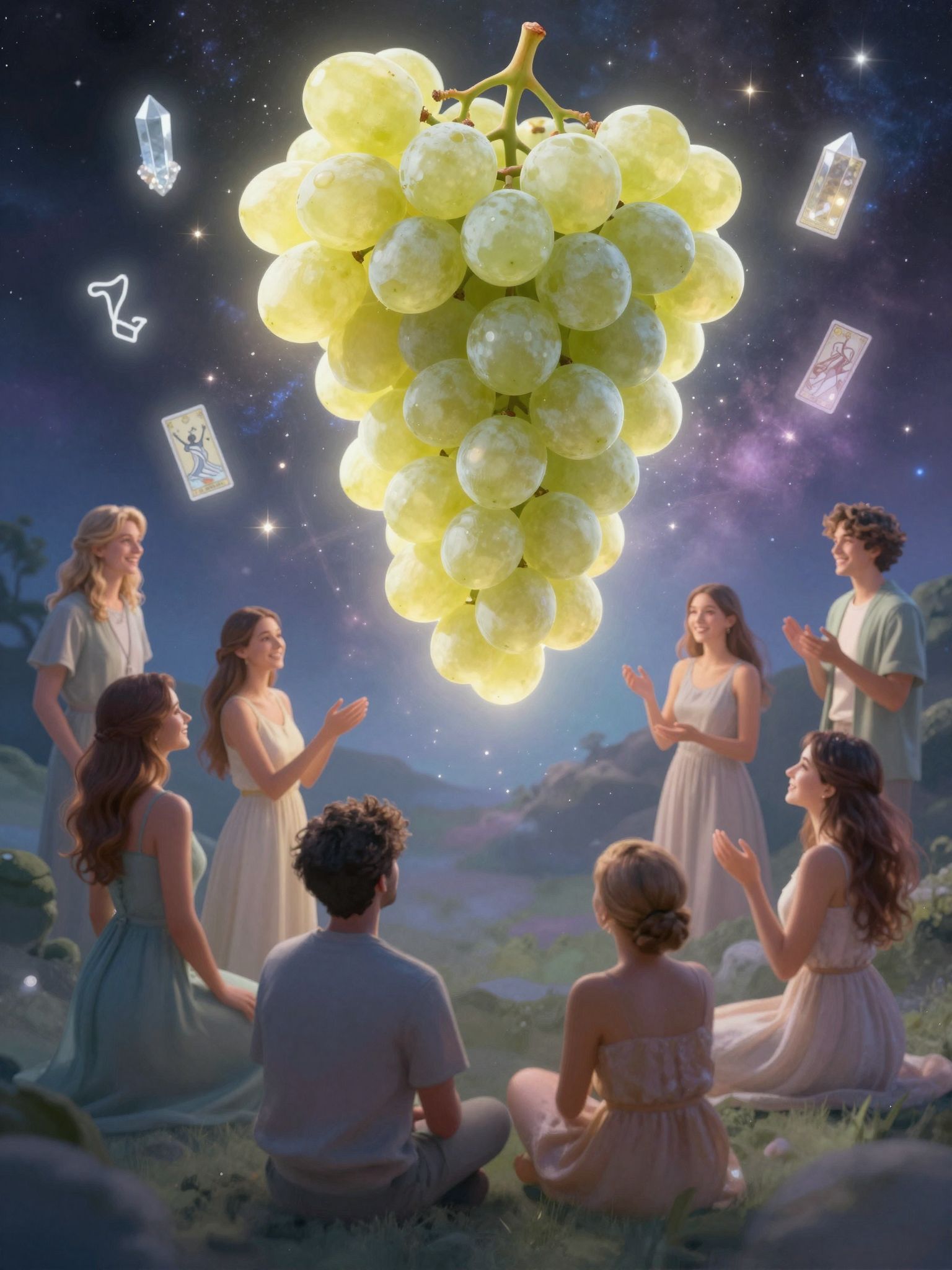 A szőlő közösségi összetartozást és ünneplést szimbolizál.