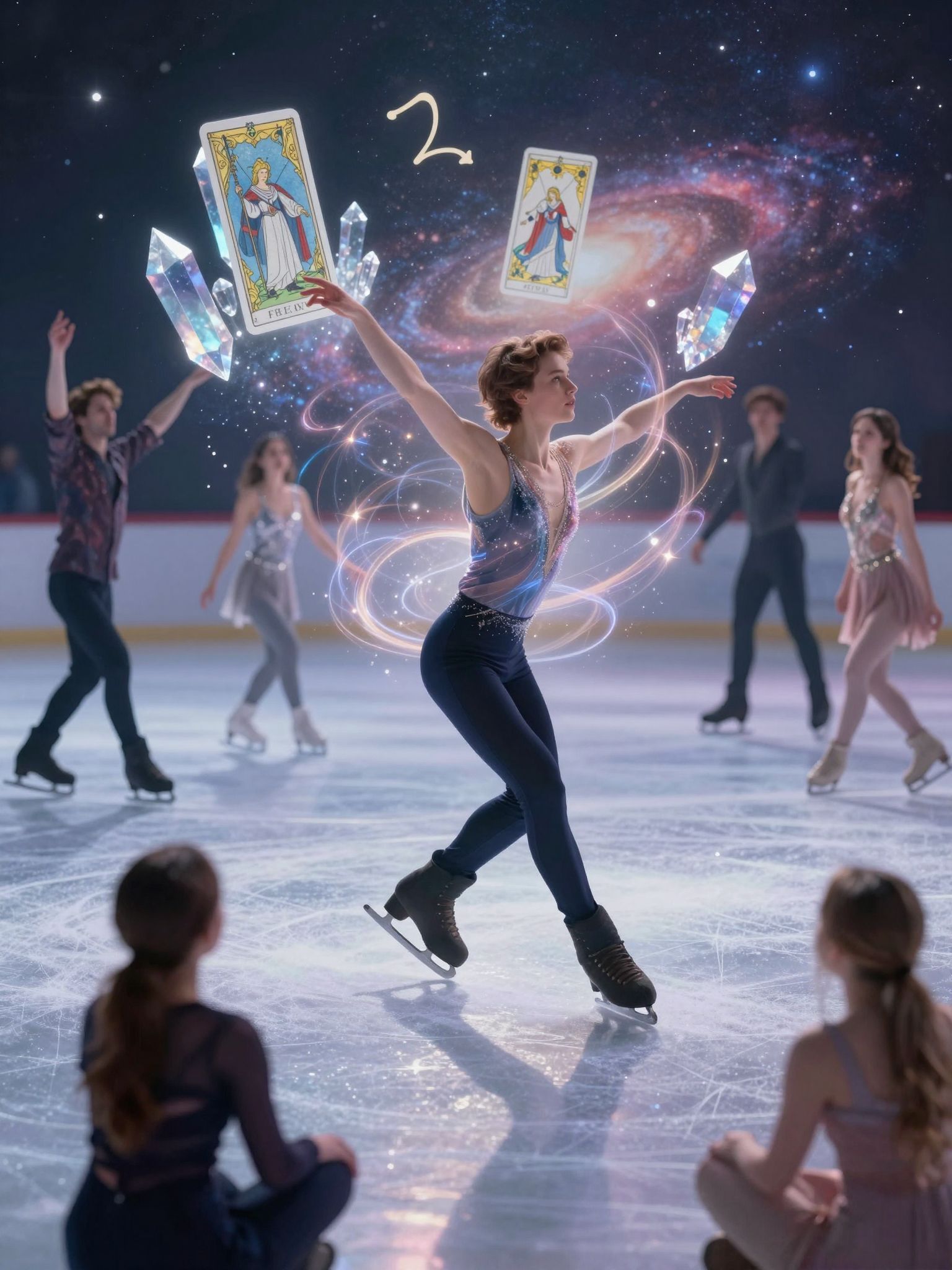 A korcsolyázás a veszélyekkel teli élet kihívásaira utal.