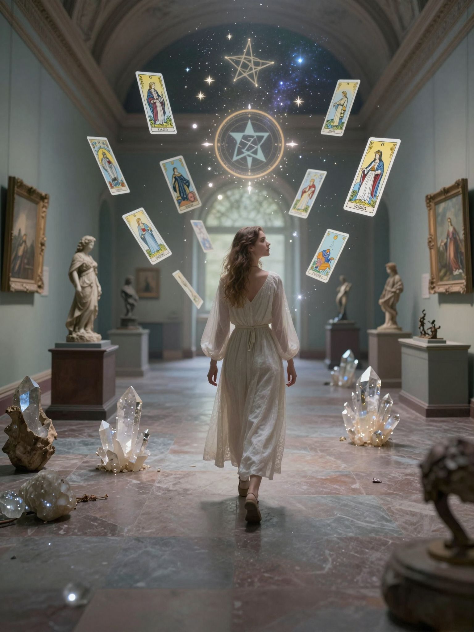 Az elhagyatott múzeum a magány visszhangját hordozza.