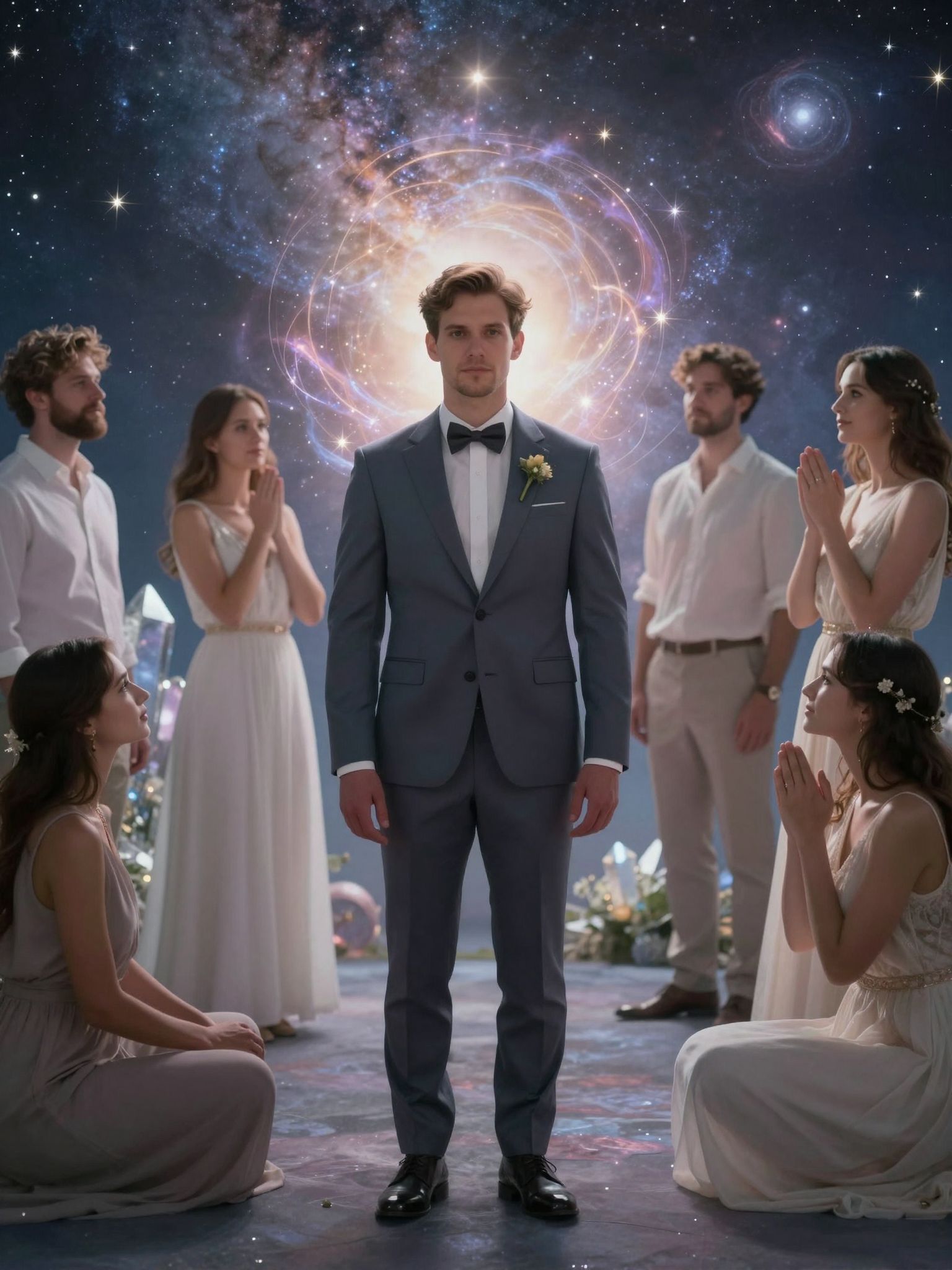 Az ismeretlen vőlegény a jövőbeli lehetőségekre utal.