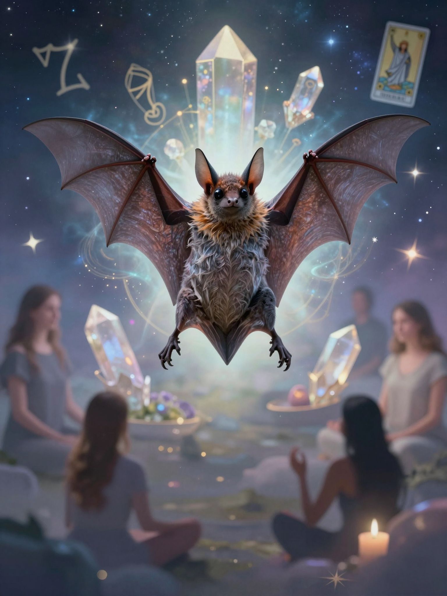 A denevér-meditáció segít az éjszakai intuíció felébresztésében.