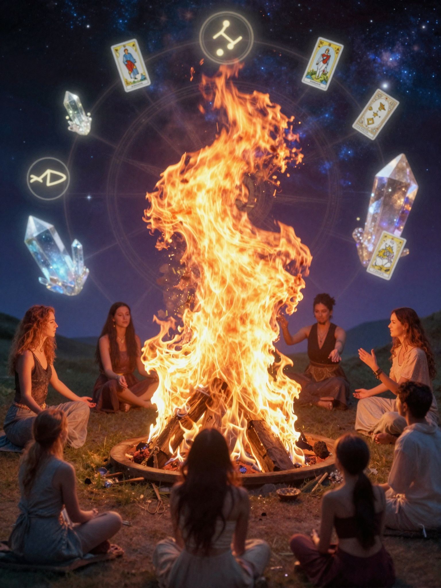 Tűzrituálé: koncentráció és szándék kulcsfontosságú elemei.